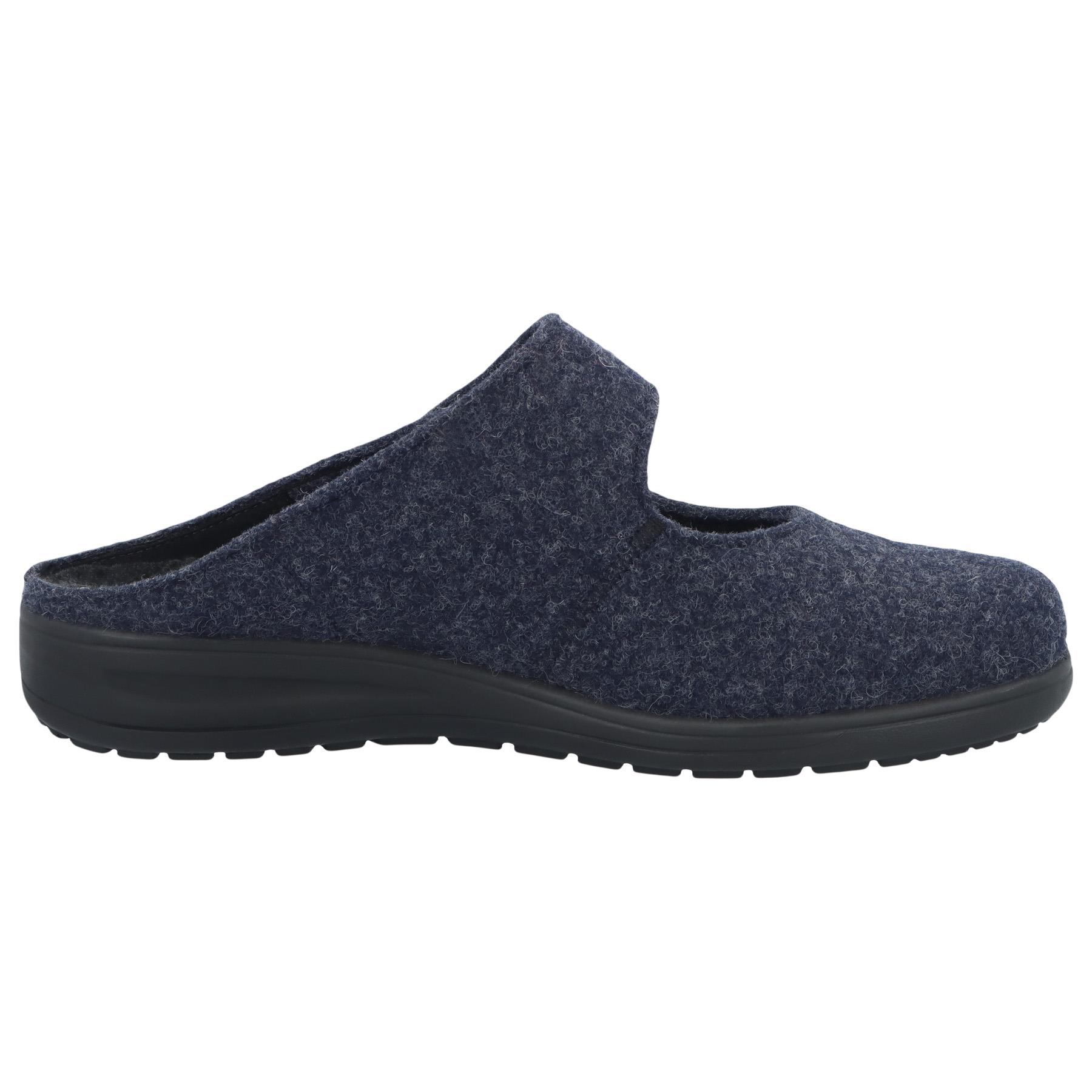 blaue hausschuhe seitenansicht rechts