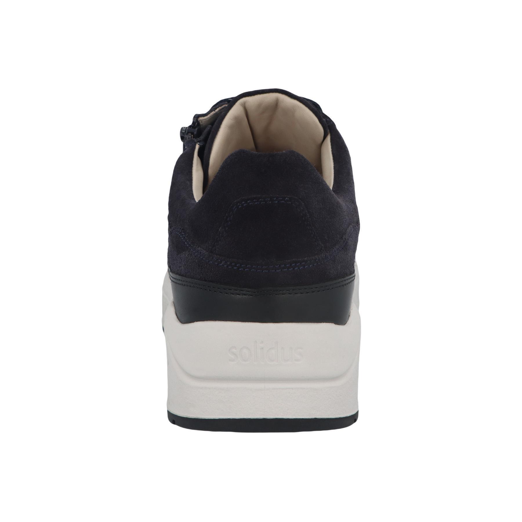 blaue halbschuh hinteransicht