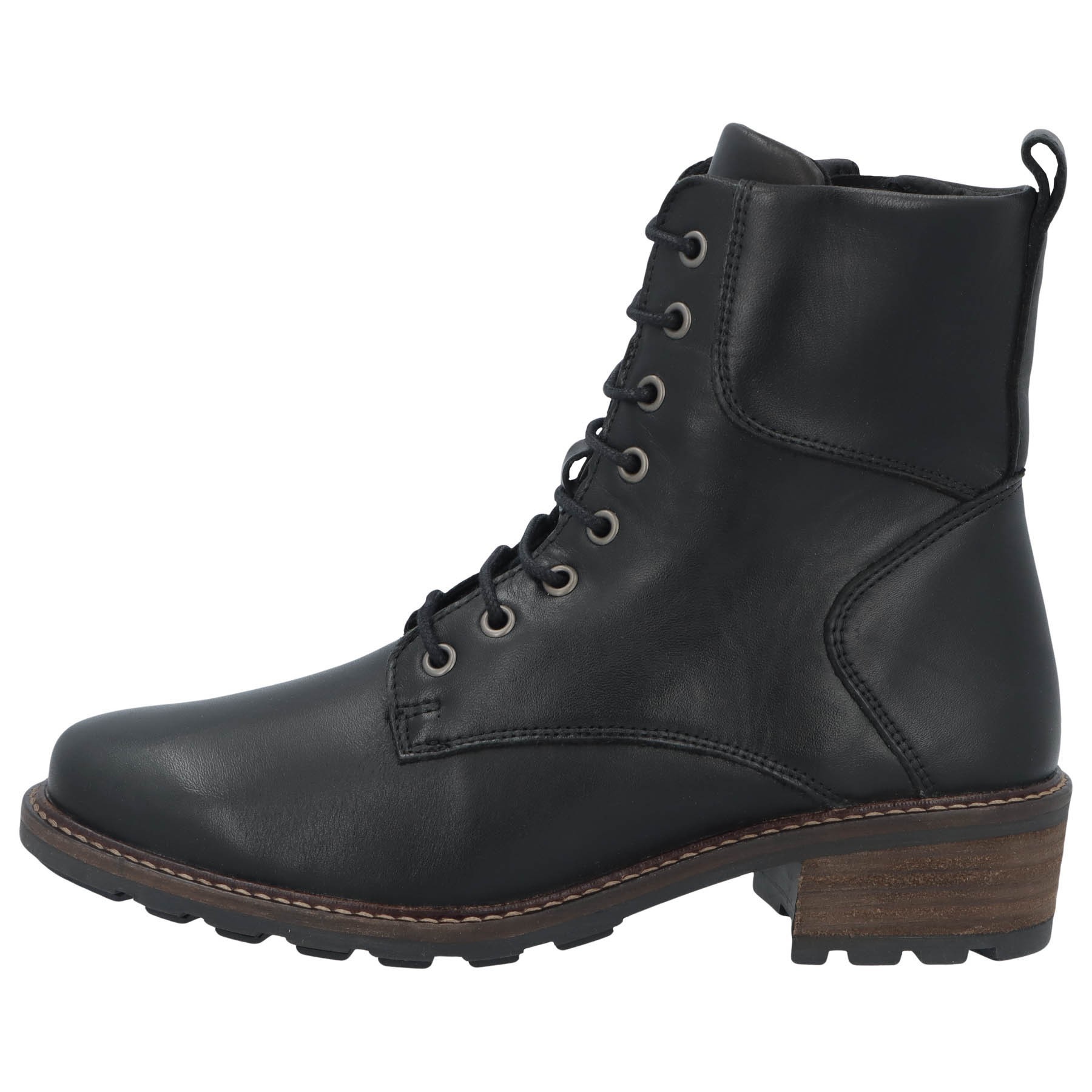 schwarze stiefel seitenansicht links