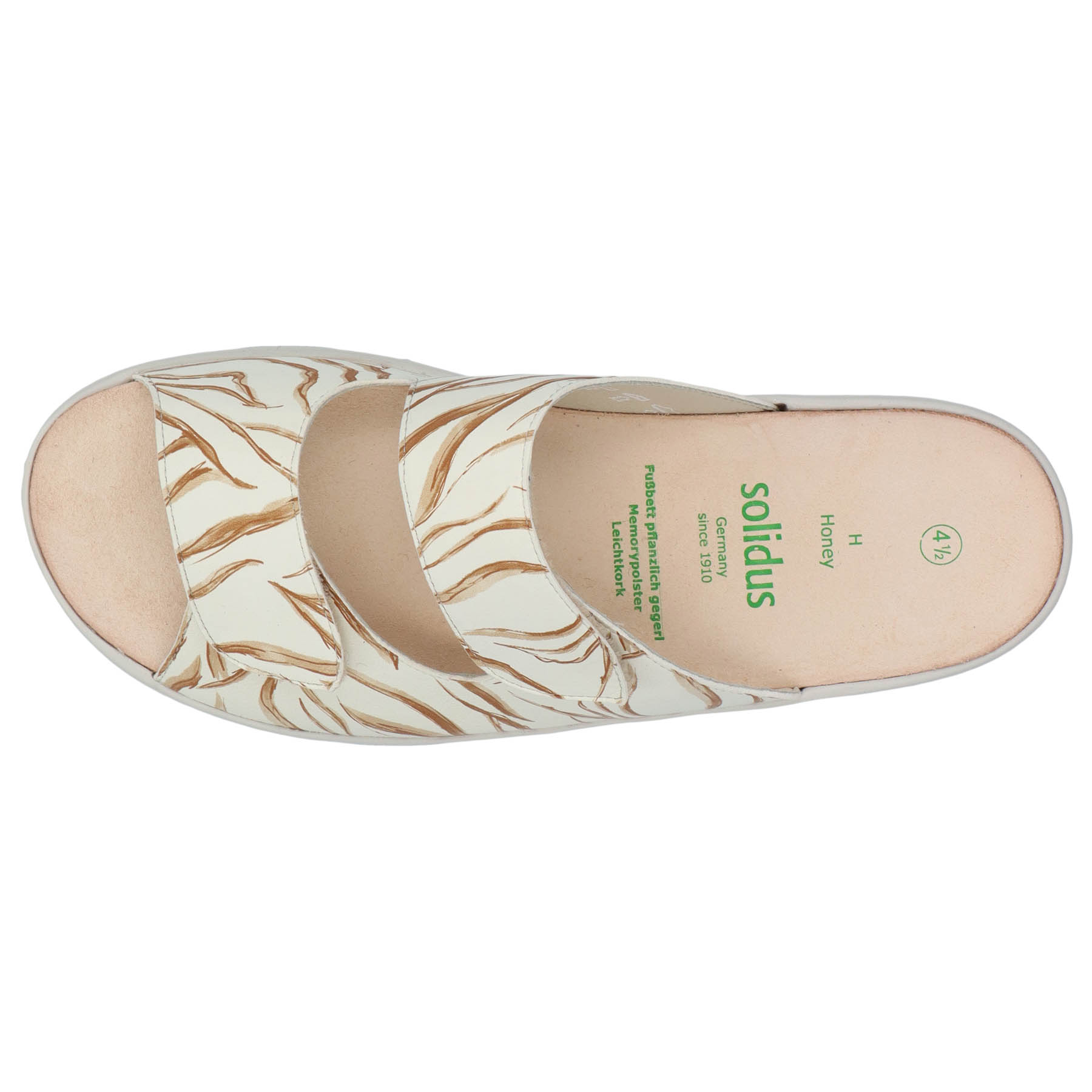 mehrfarbige pantolette draufsicht