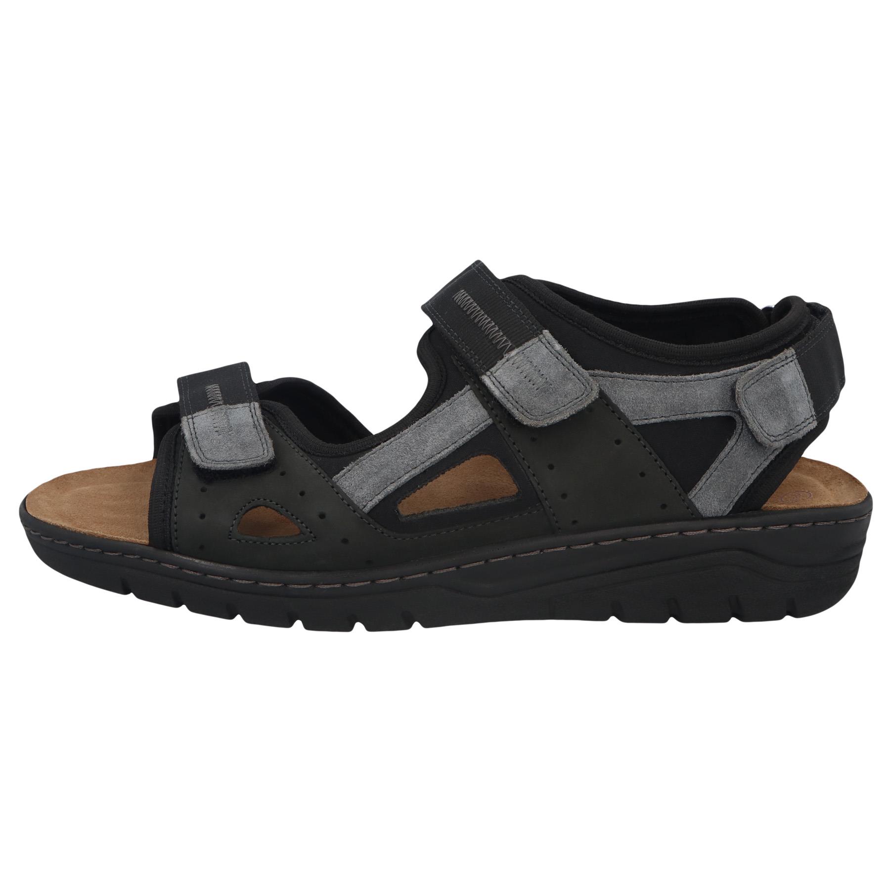 schwarze sandale seitenansicht links