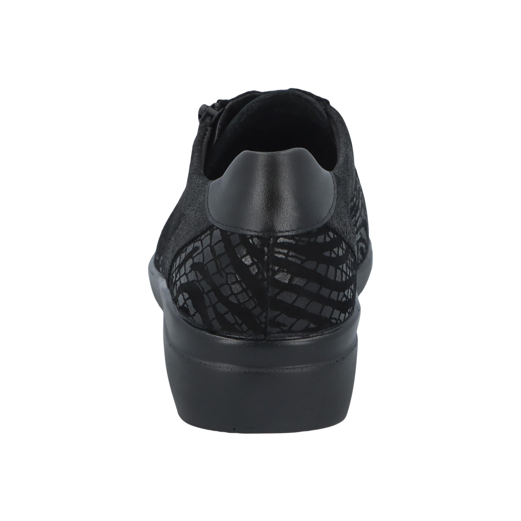 schwarze halbschuh hinteransicht