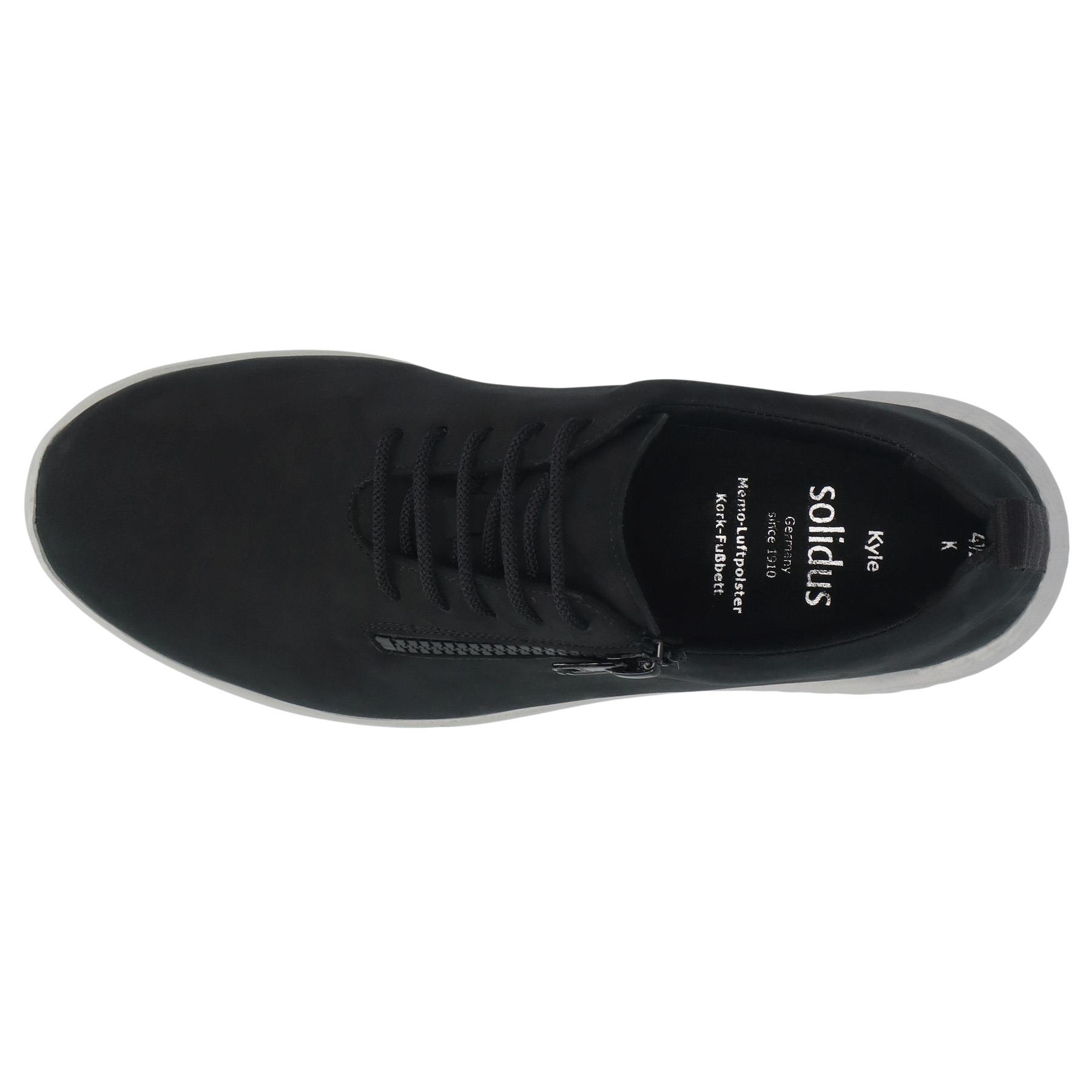 schwarze halbschuh draufsicht