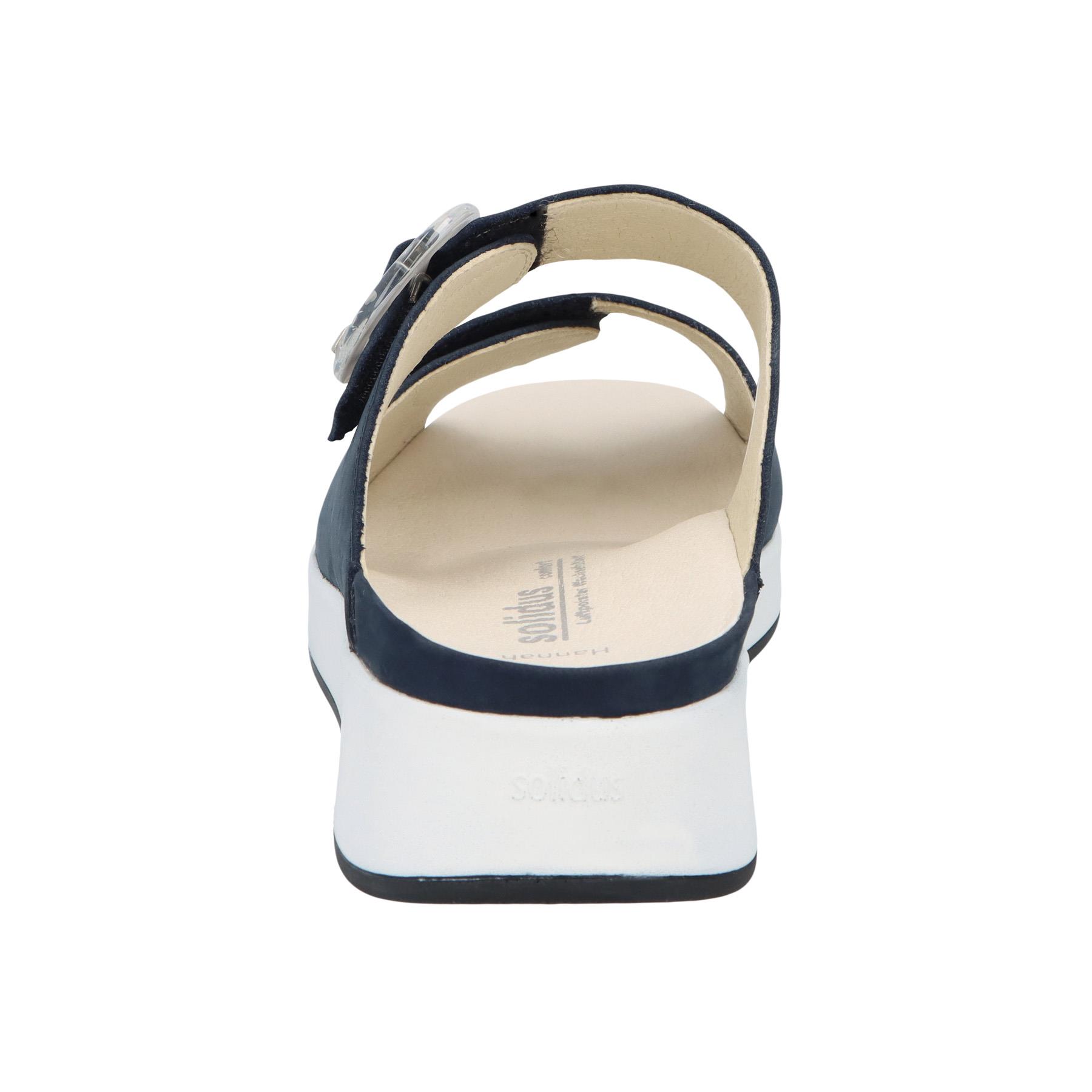 blaue pantolette hinteransicht