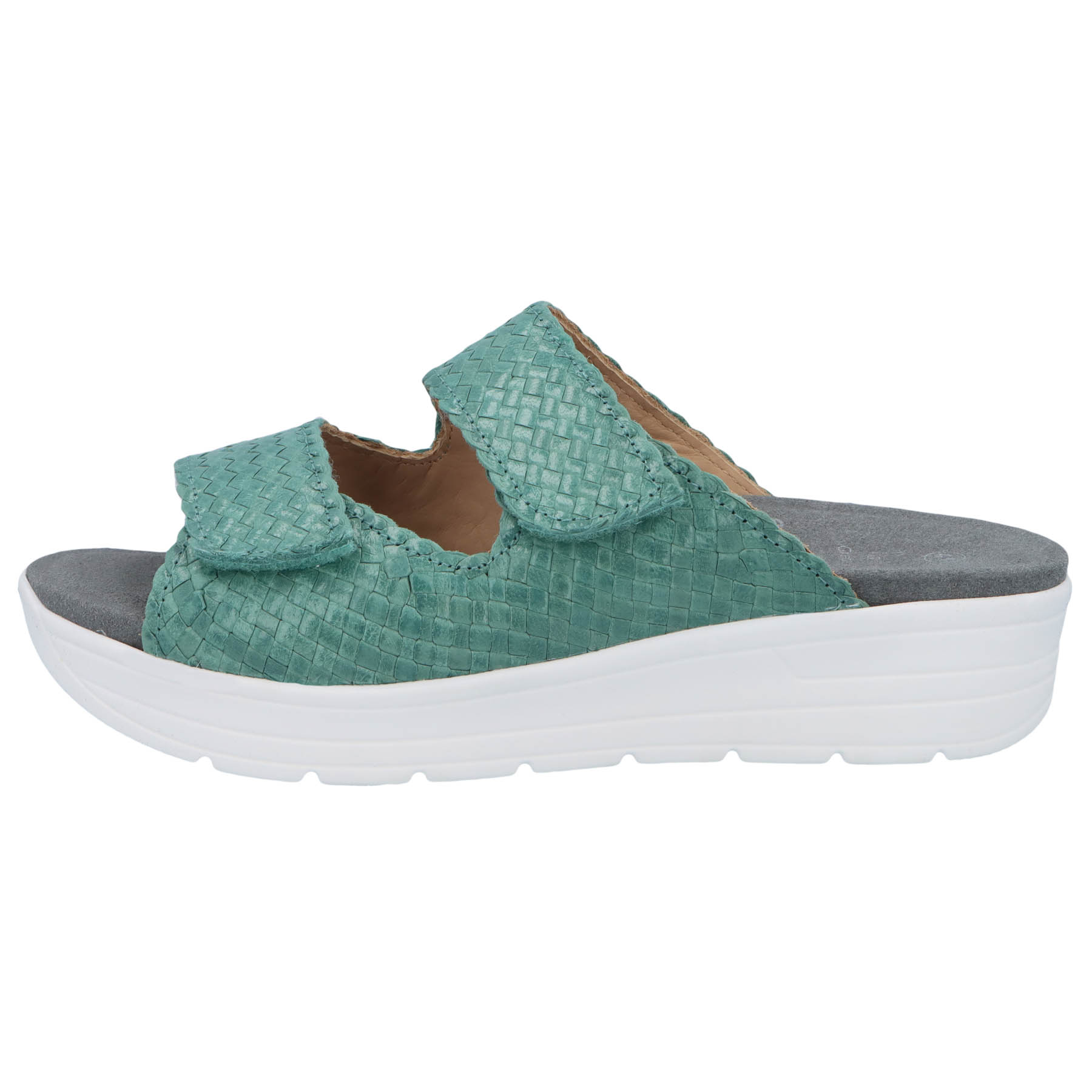 grüne pantolette seitenansicht links