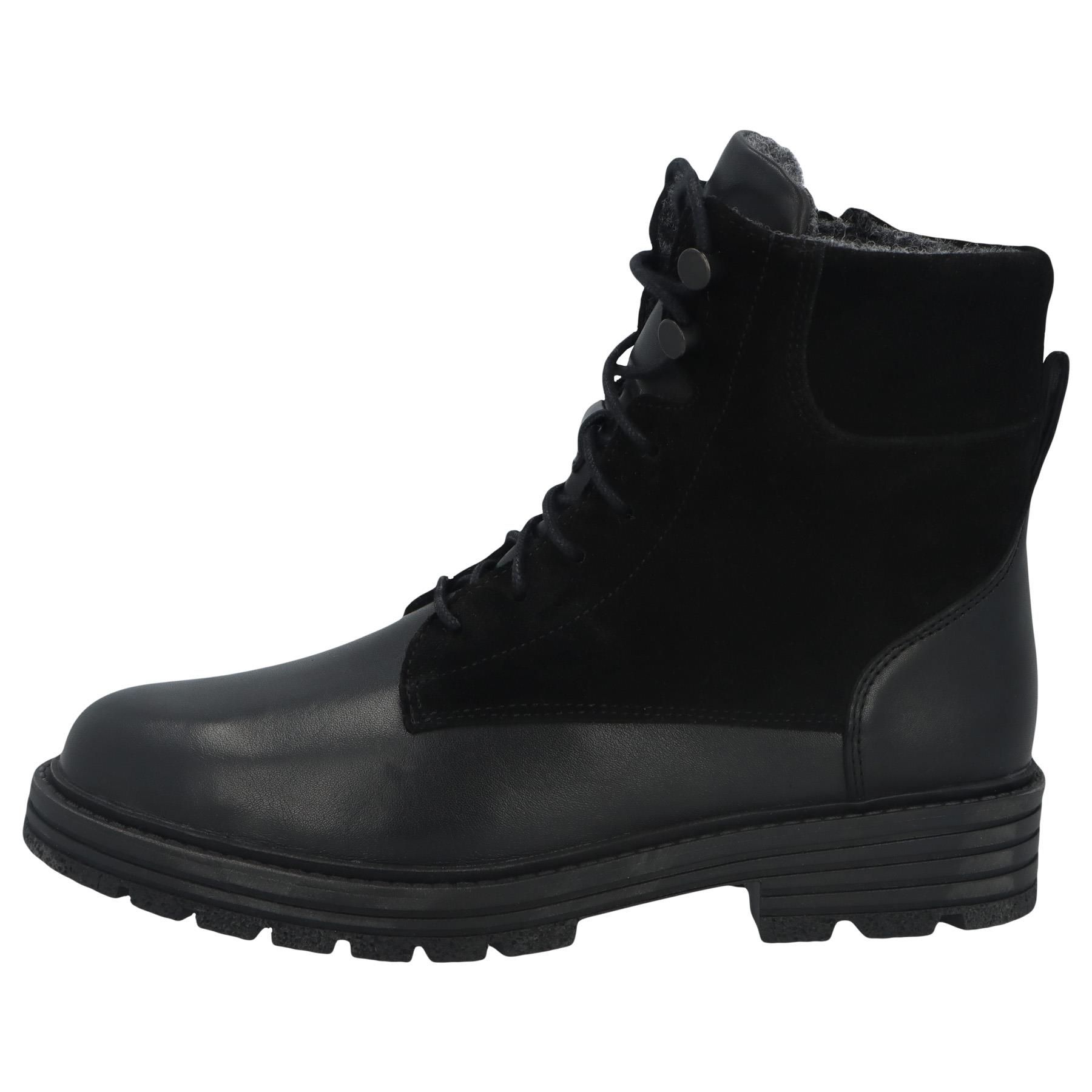 schwarze stiefel seitenansicht links