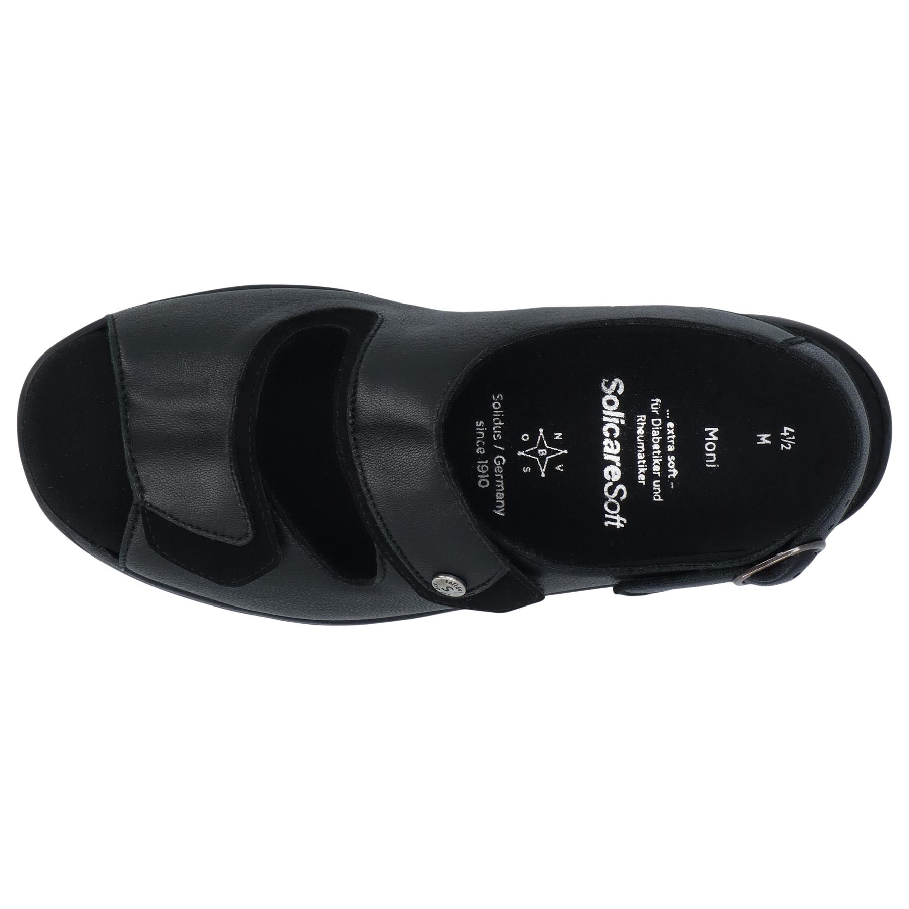 schwarze sandale draufsicht