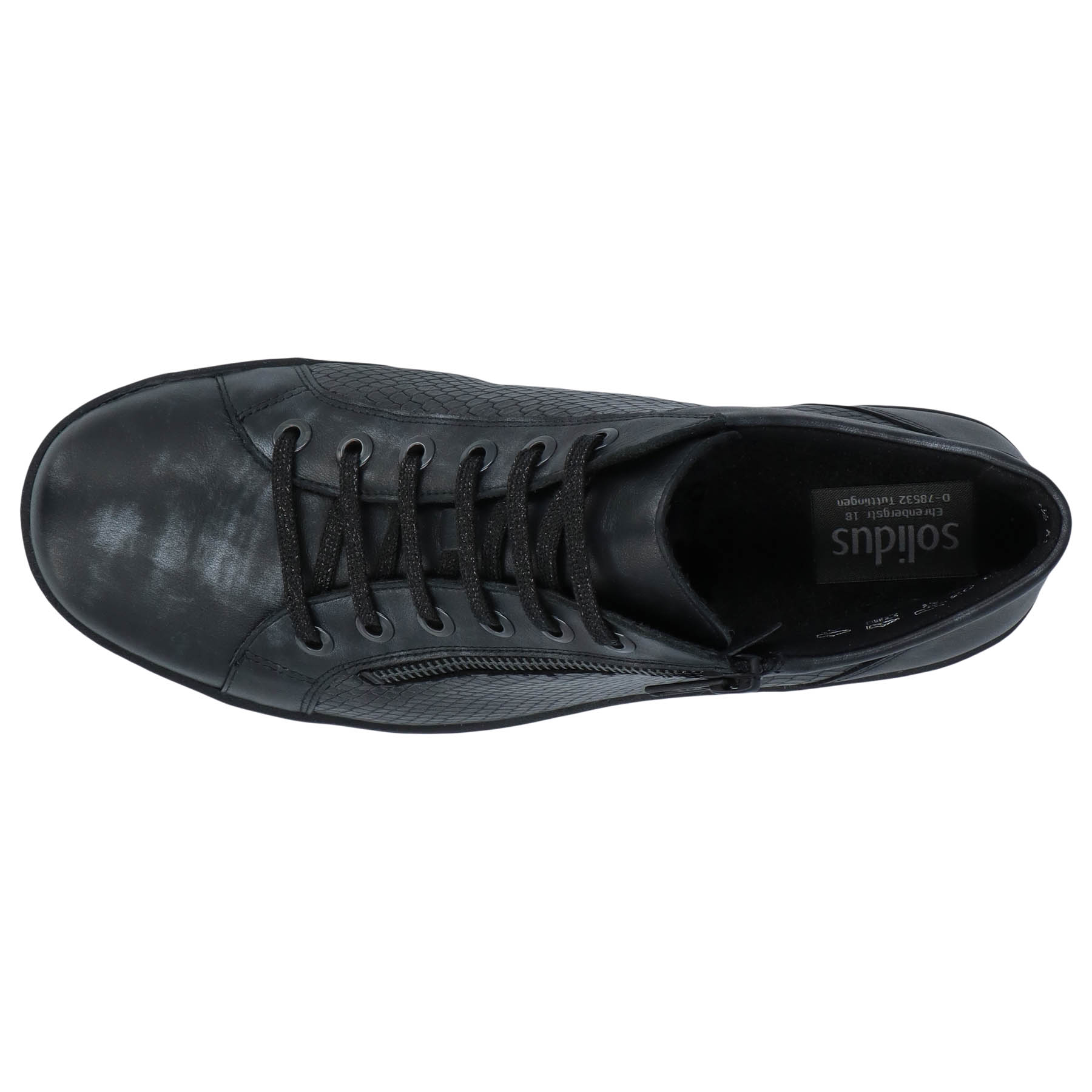 graue stiefel draufsicht