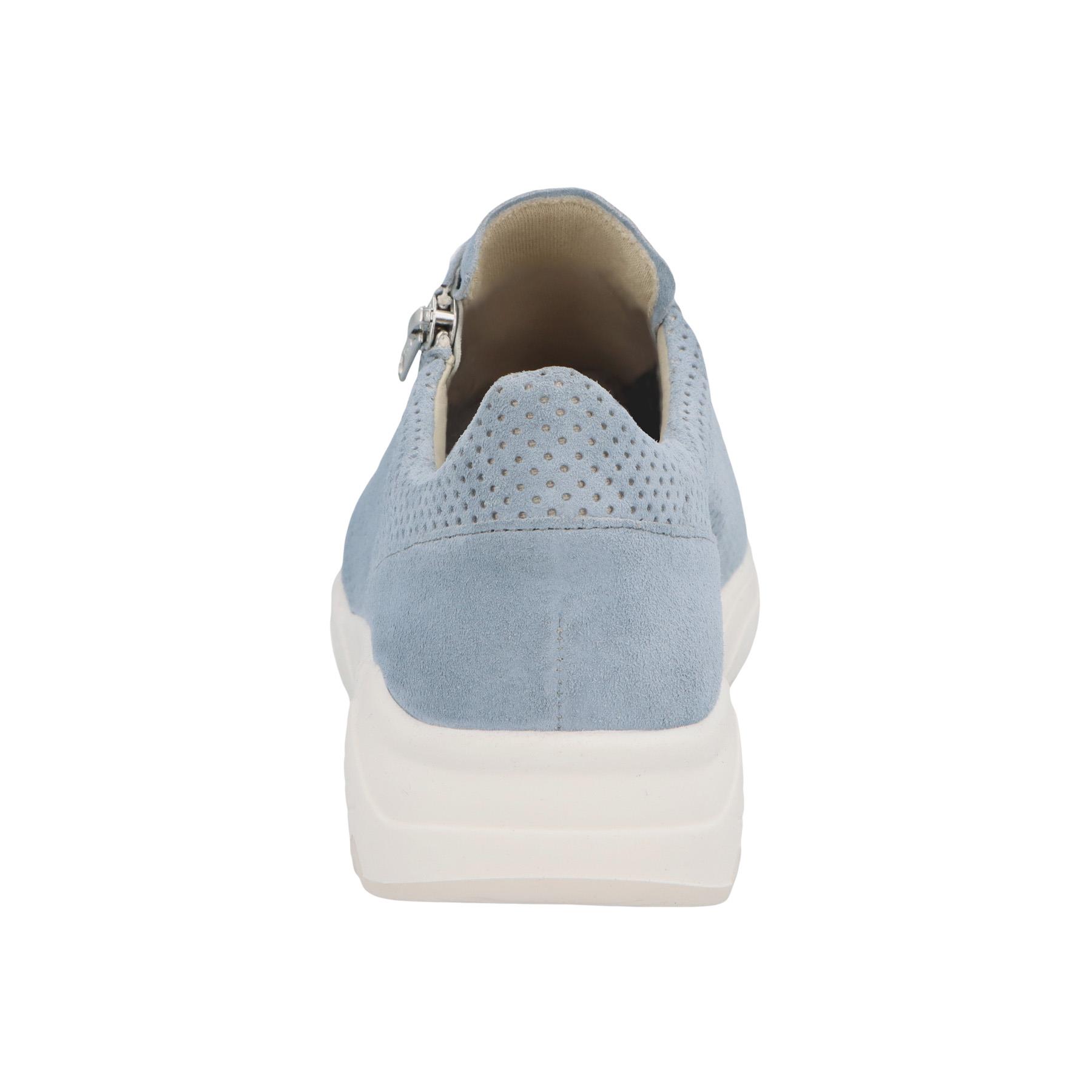 blaue slipper hinteransicht