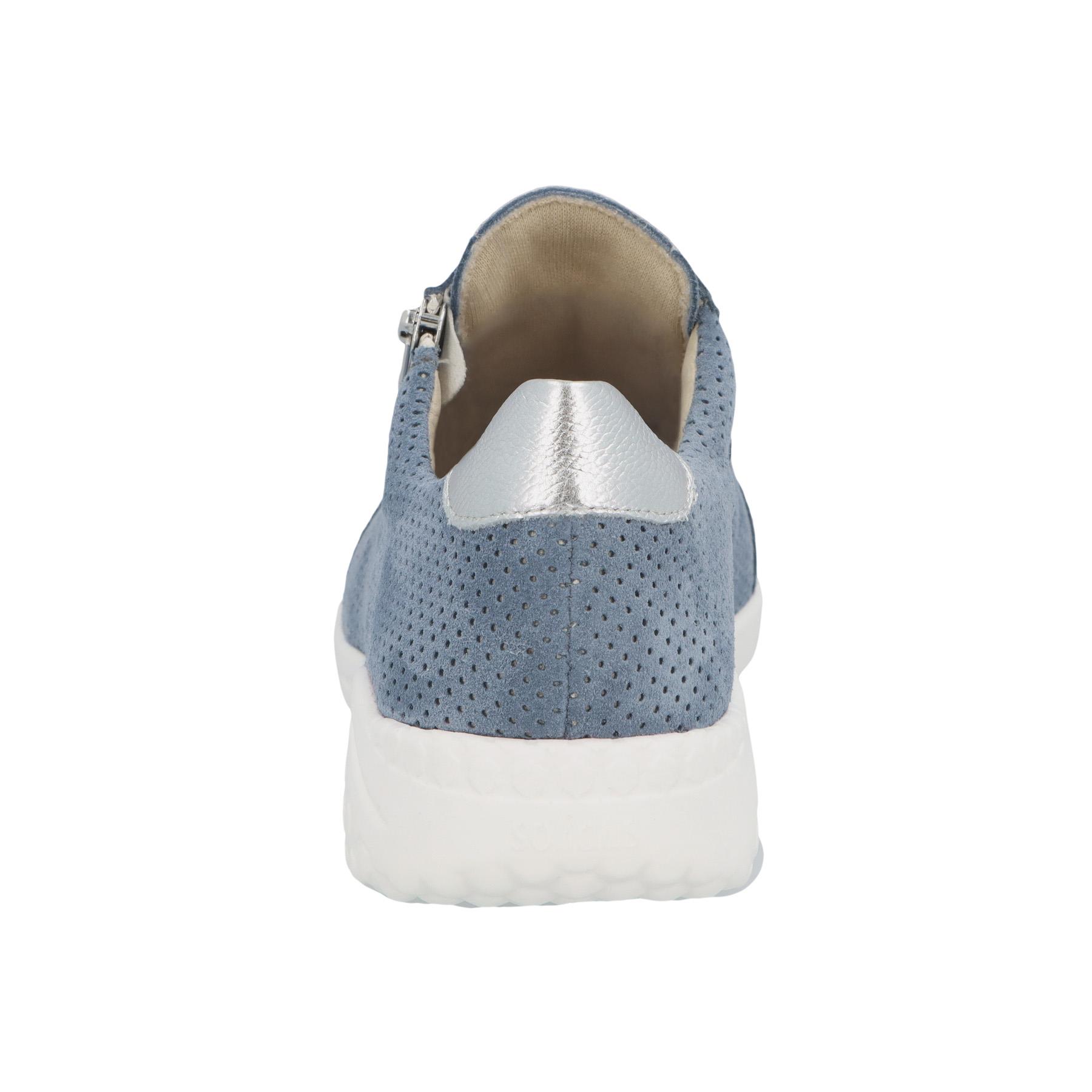 blaue halbschuh hinteransicht
