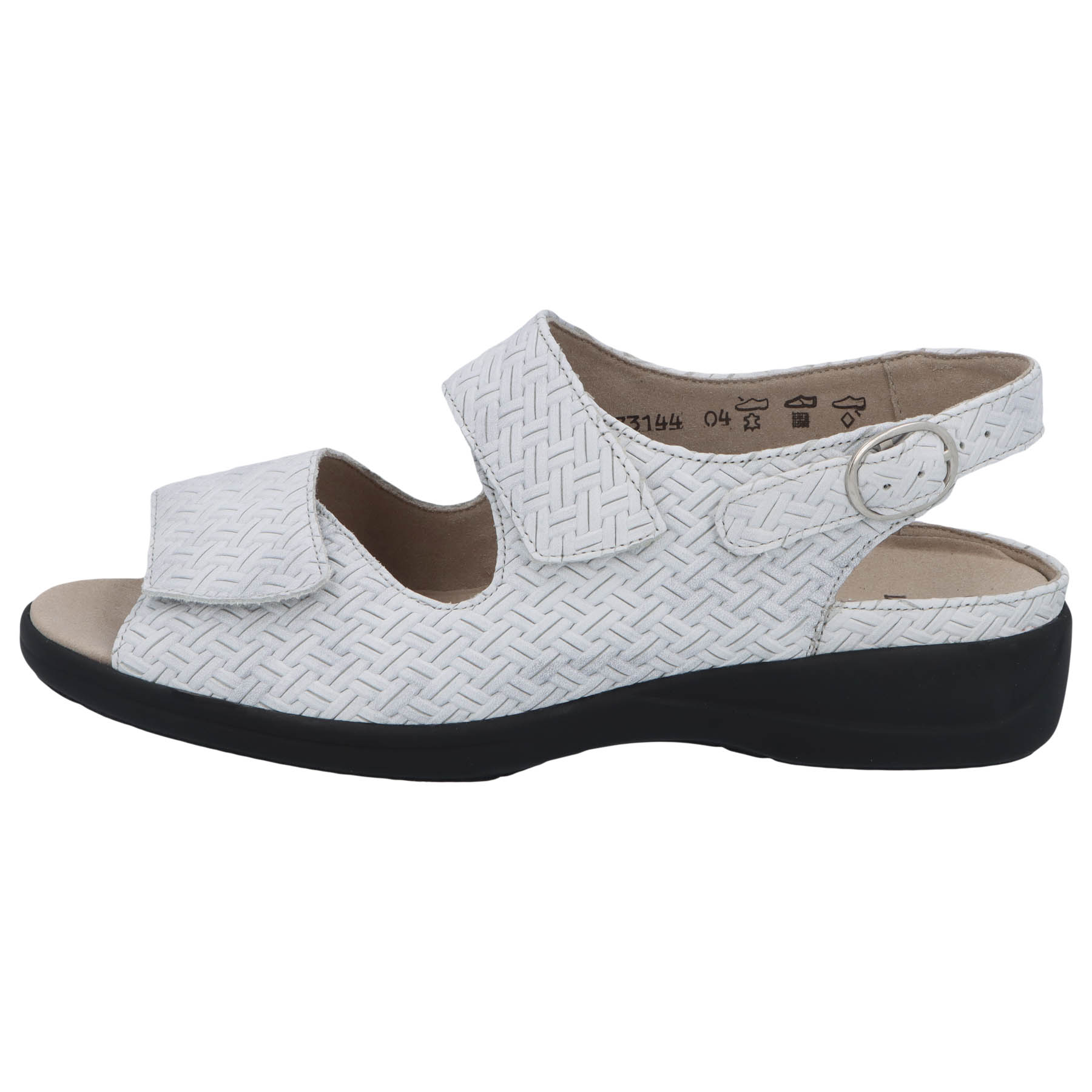 graue sandale seitenansicht links