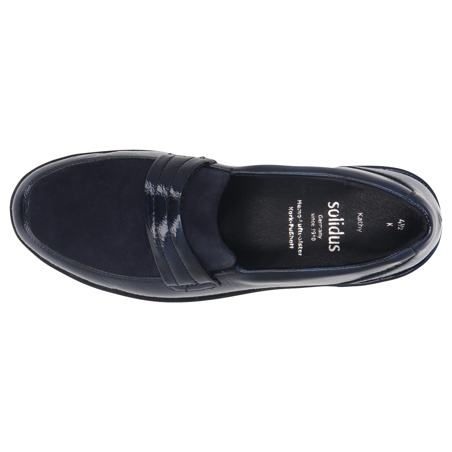 blaue slipper draufsicht
