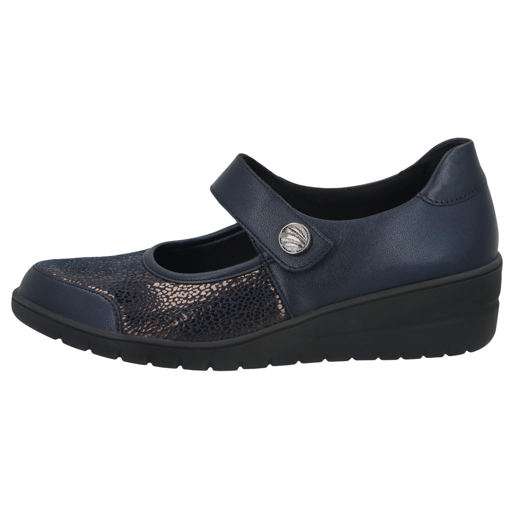 blaue pumps seitenansicht links