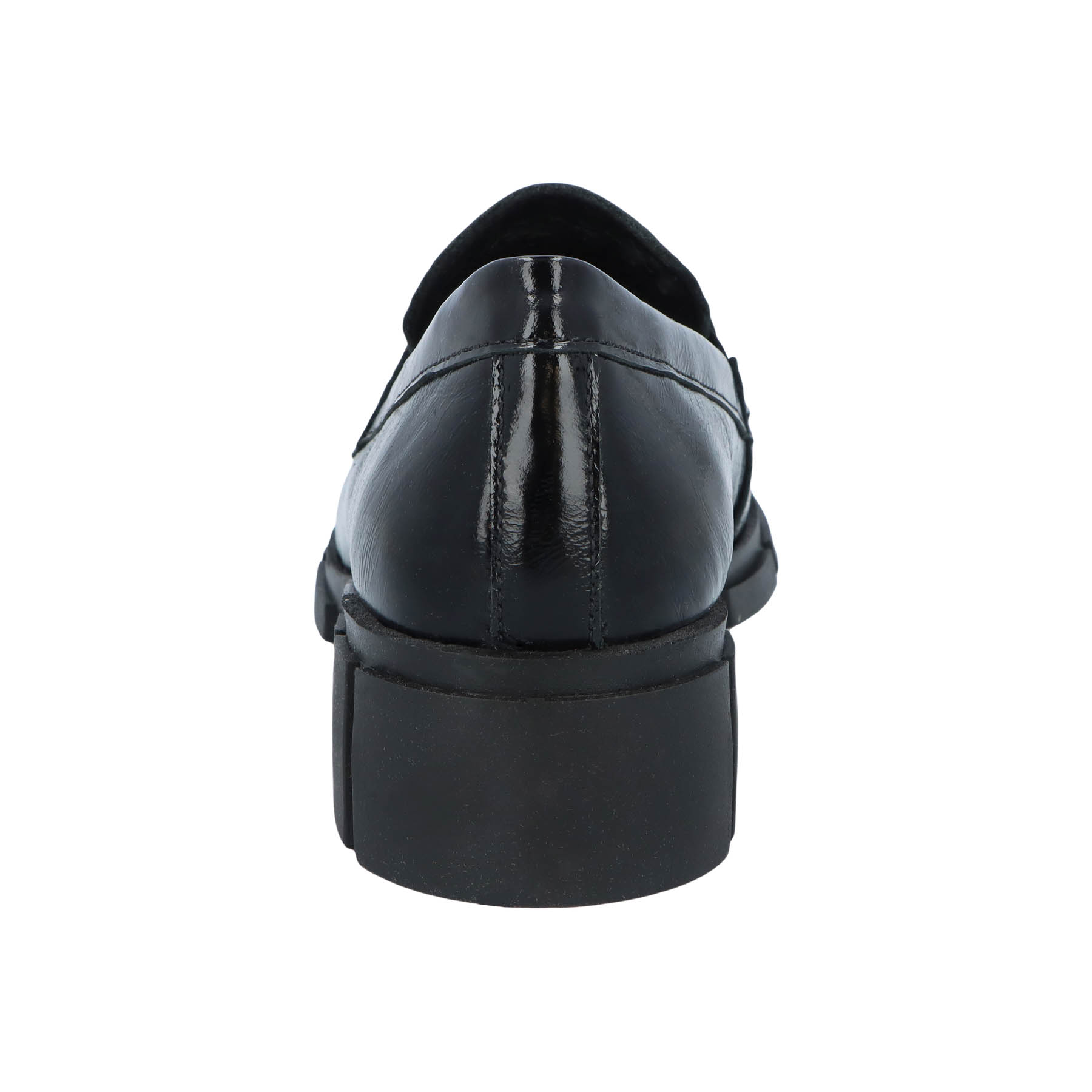 schwarze slipper hinteransicht