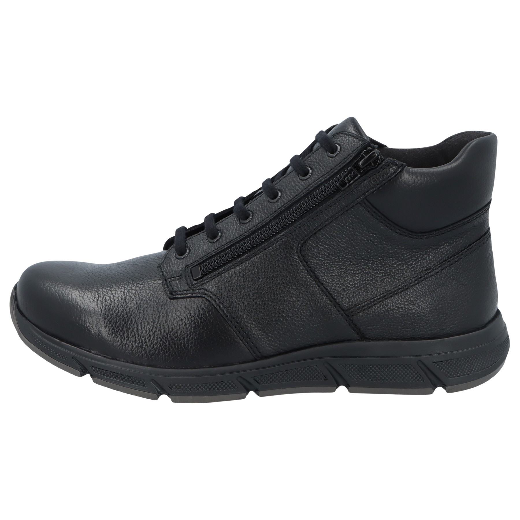 schwarze stiefel seitenansicht links