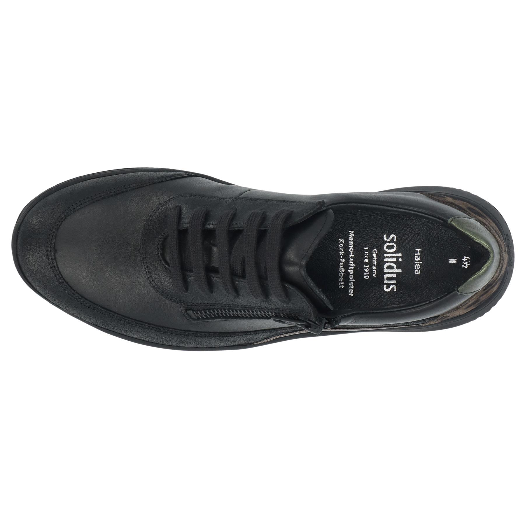 schwarze halbschuh draufsicht