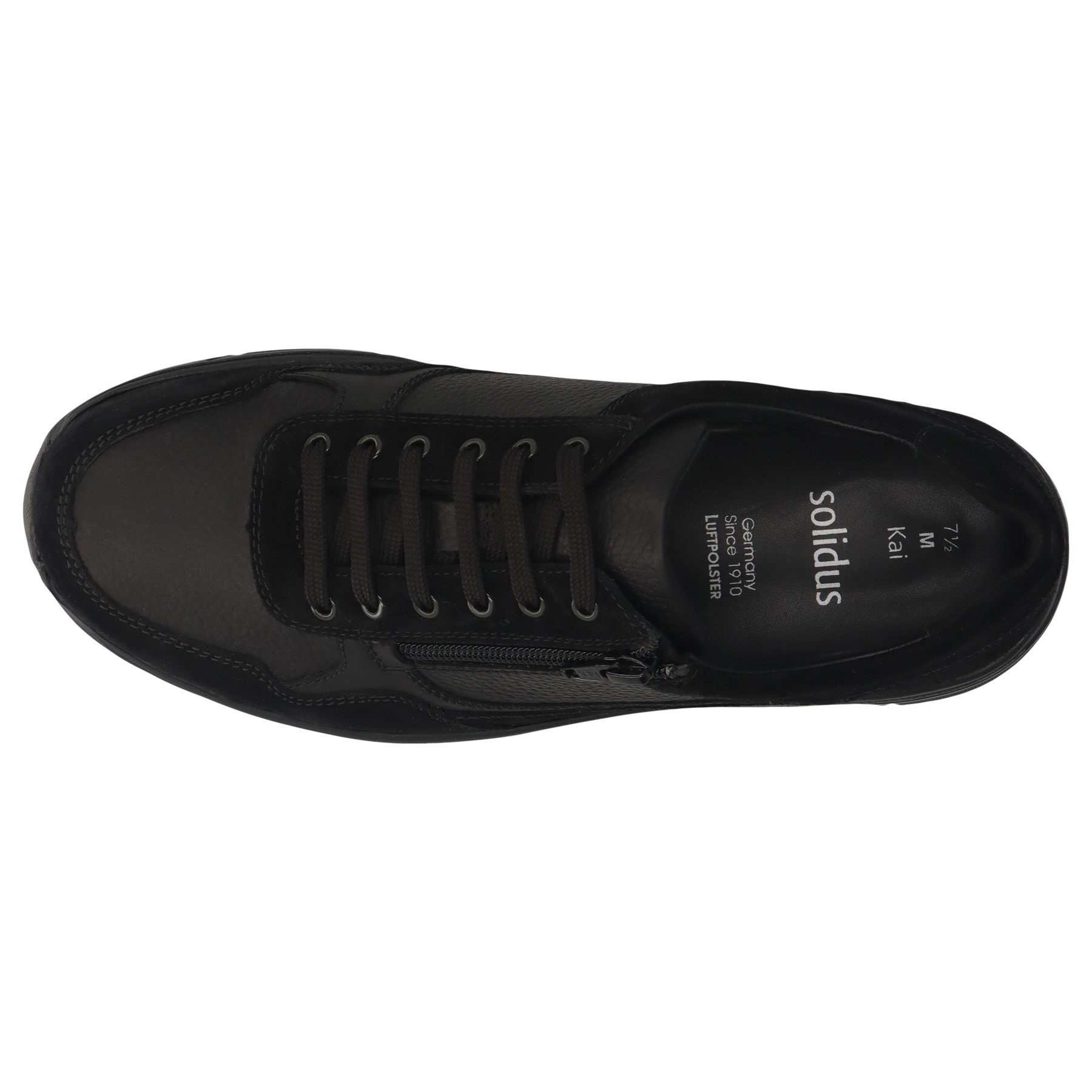 schwarze halbschuh draufsicht