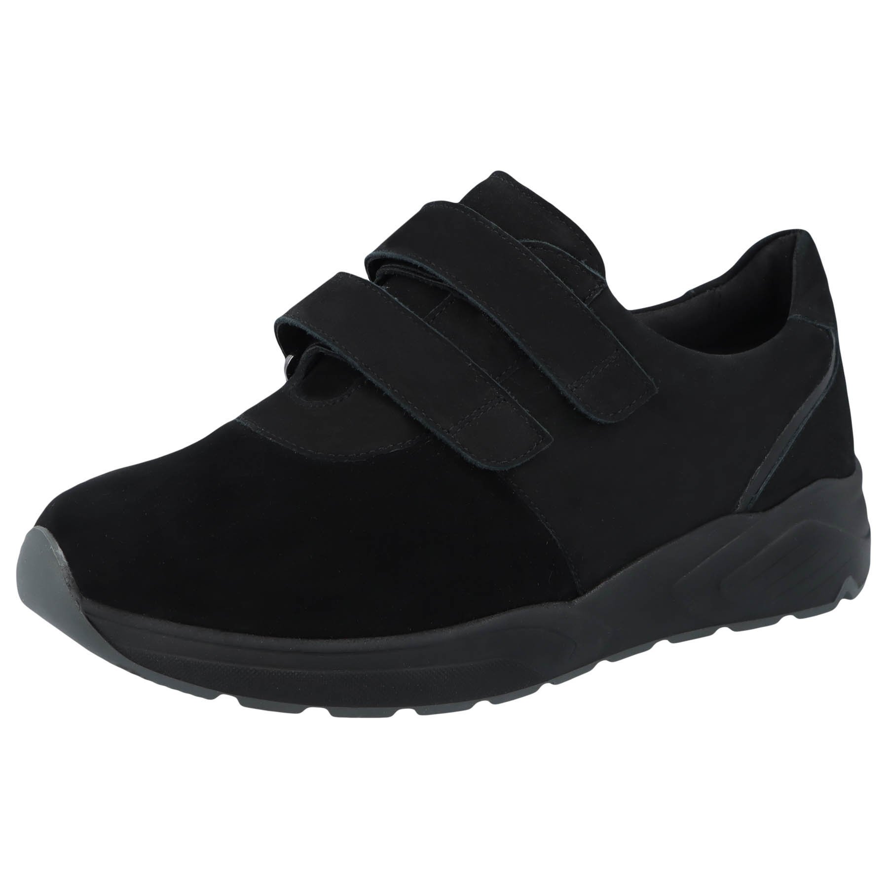 schwarze slipper 3-4 ansicht