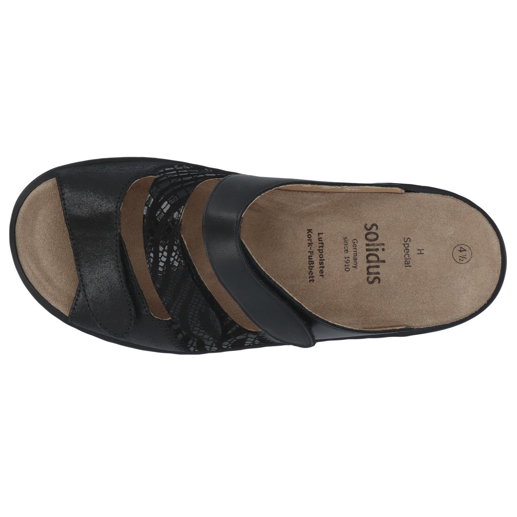 schwarze pantolette draufsicht