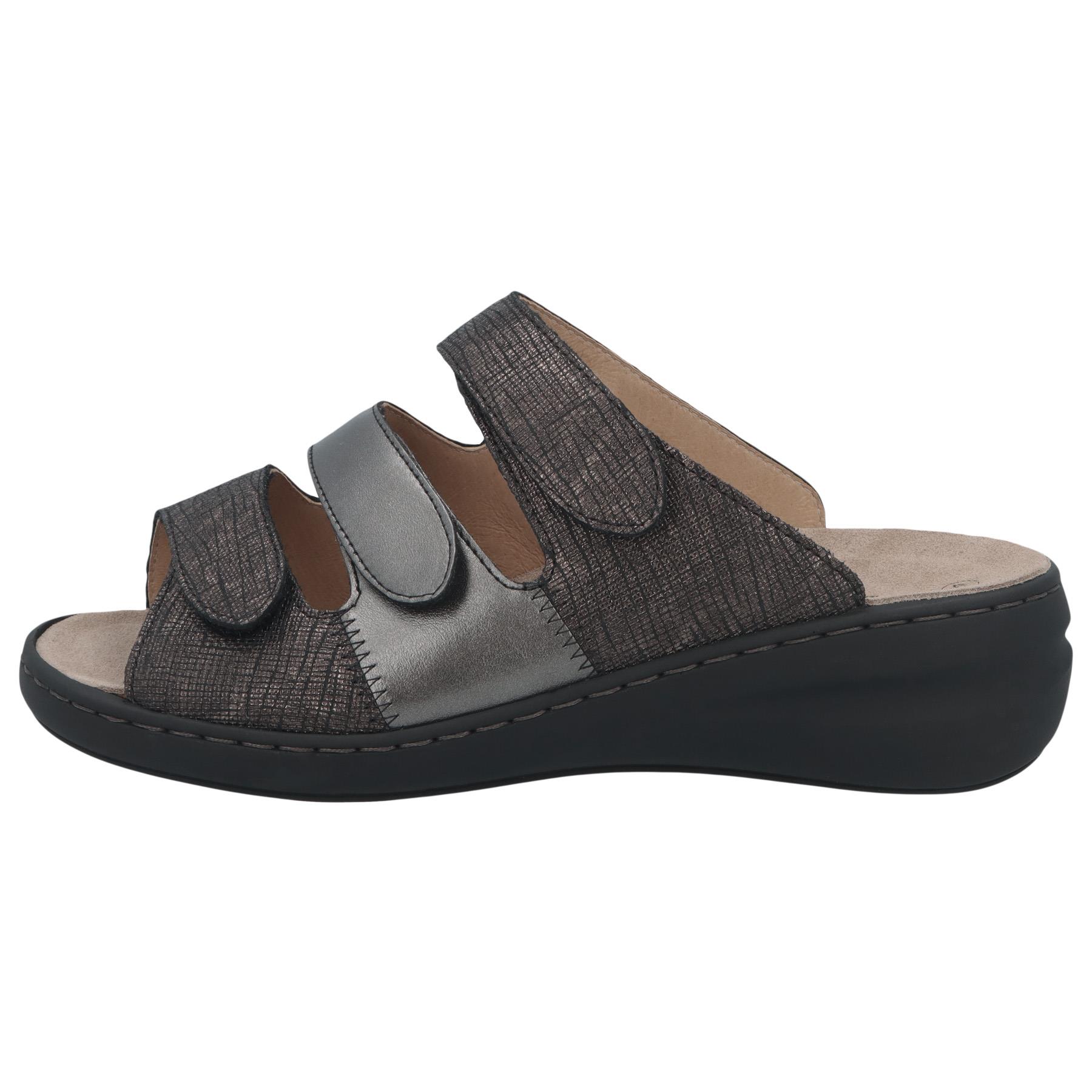 graue pantolette seitenansicht links