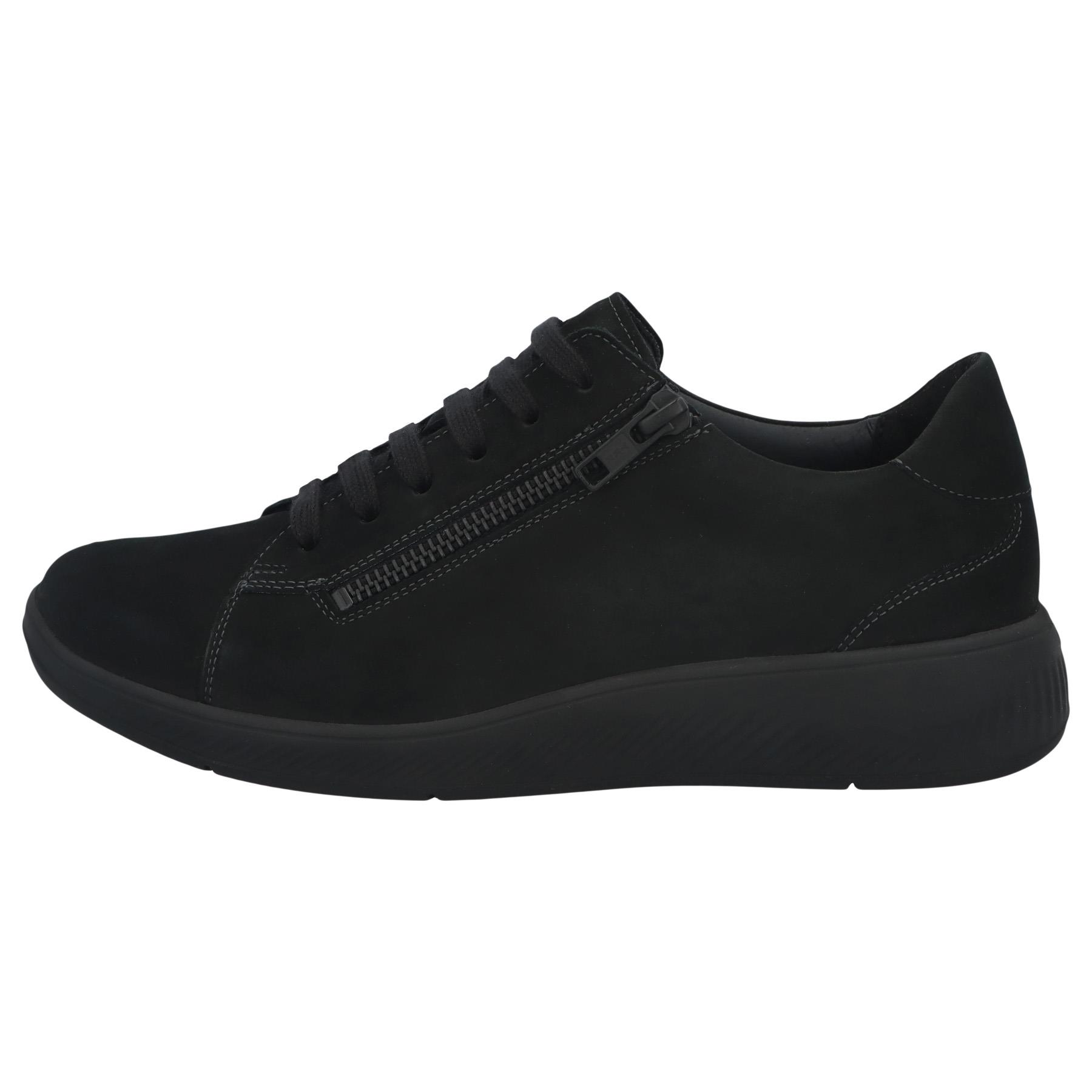 schwarze halbschuh seitenansicht links