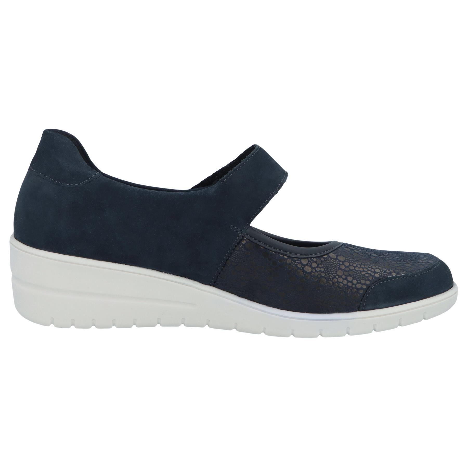 blaue halbschuh seitenansicht rechts