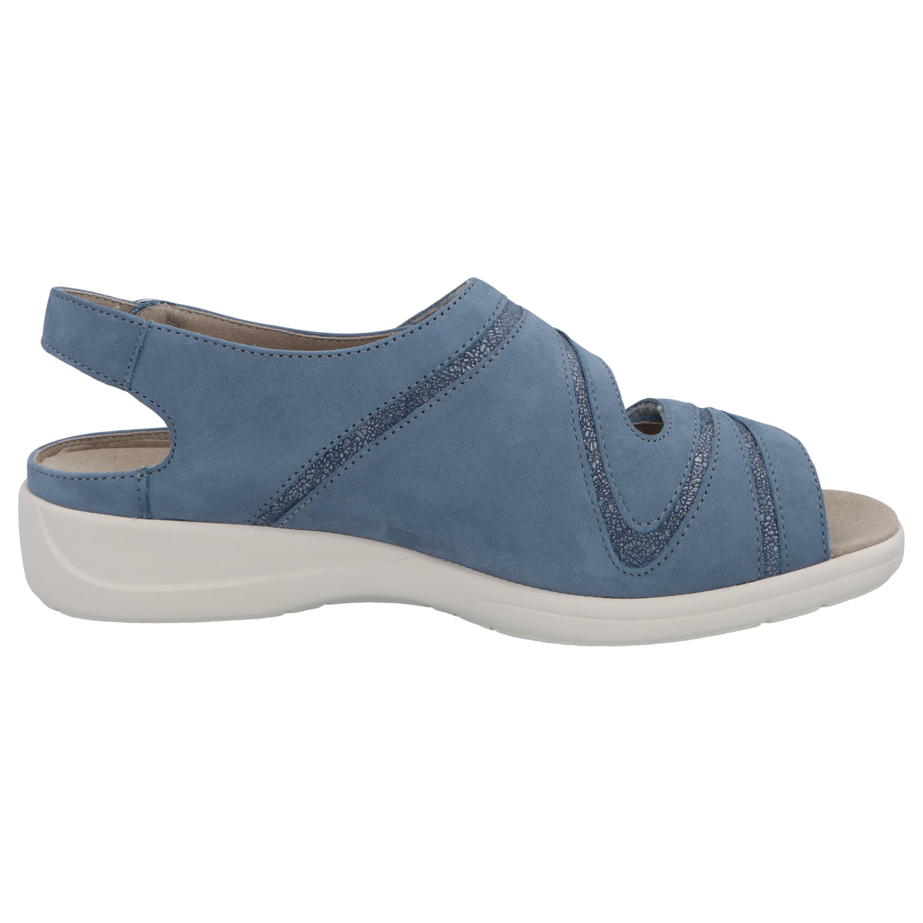 blaue sandale seitenansicht rechts