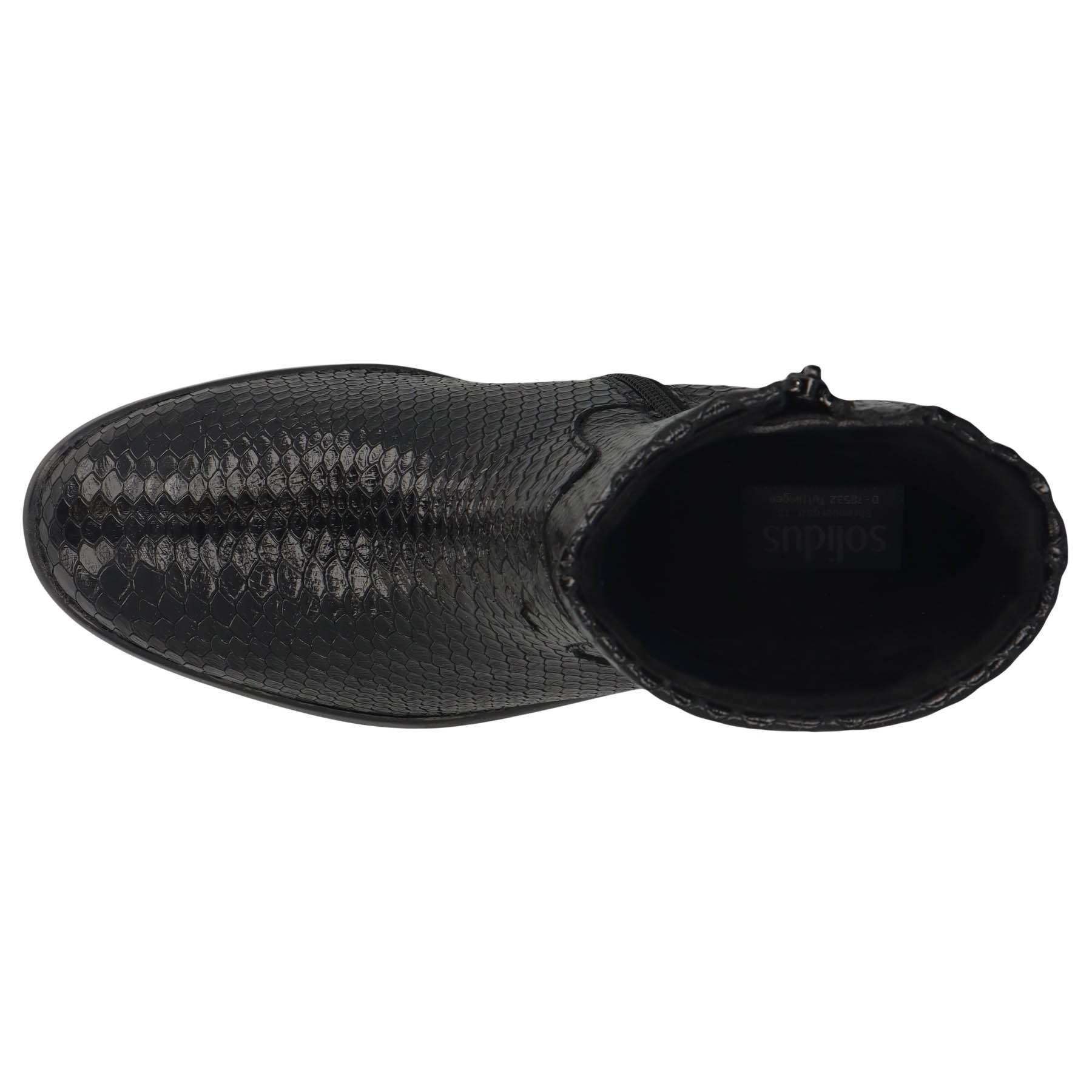 schwarze stiefel draufsicht