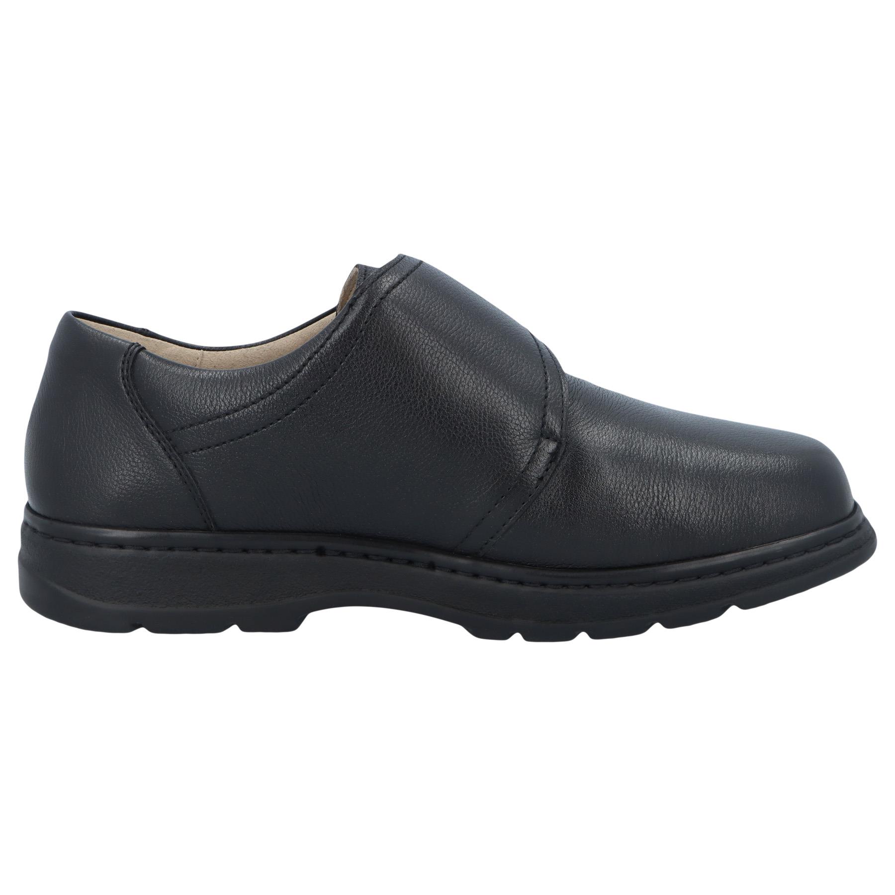 schwarze slipper seitenansicht rechts