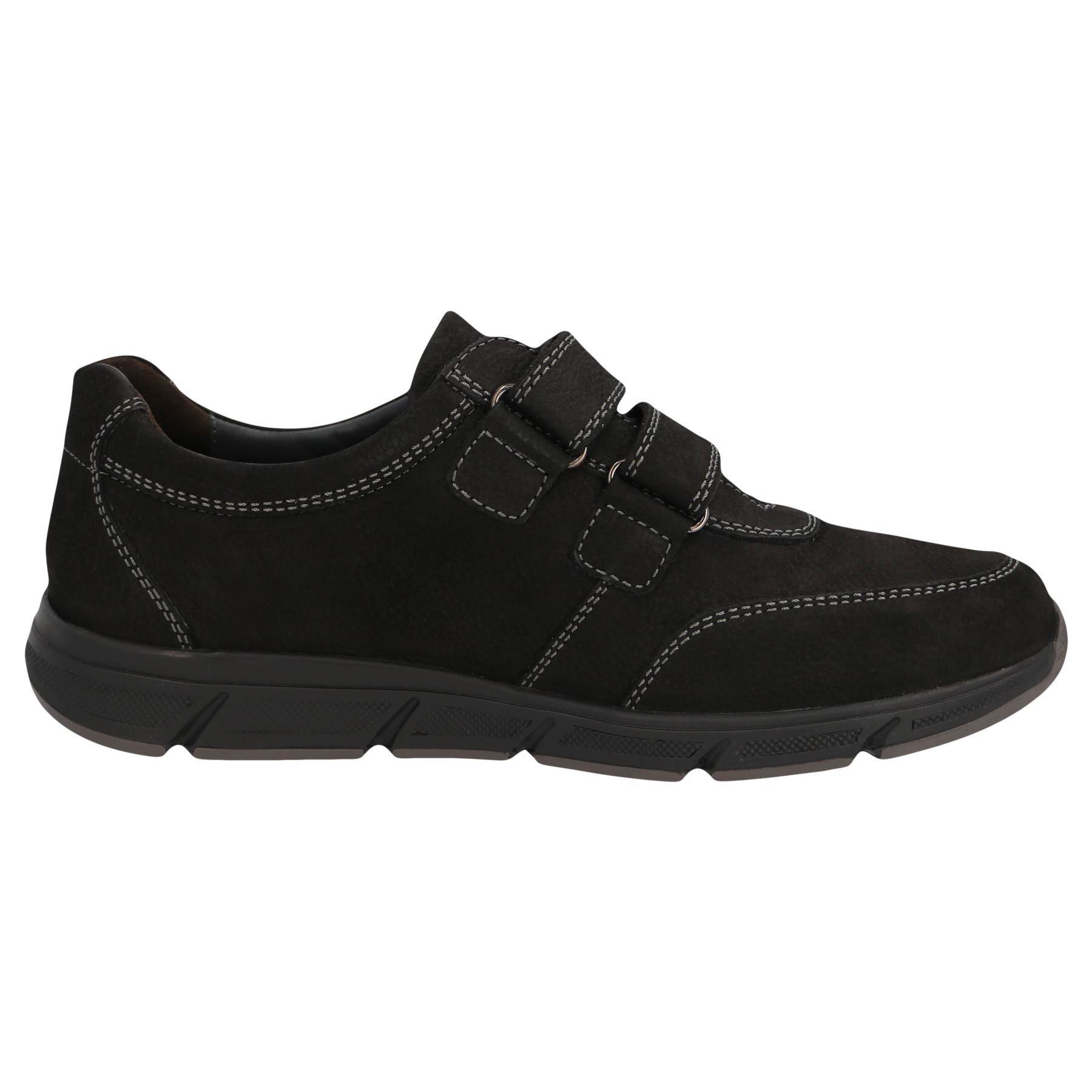 schwarze slipper seitenansicht rechts