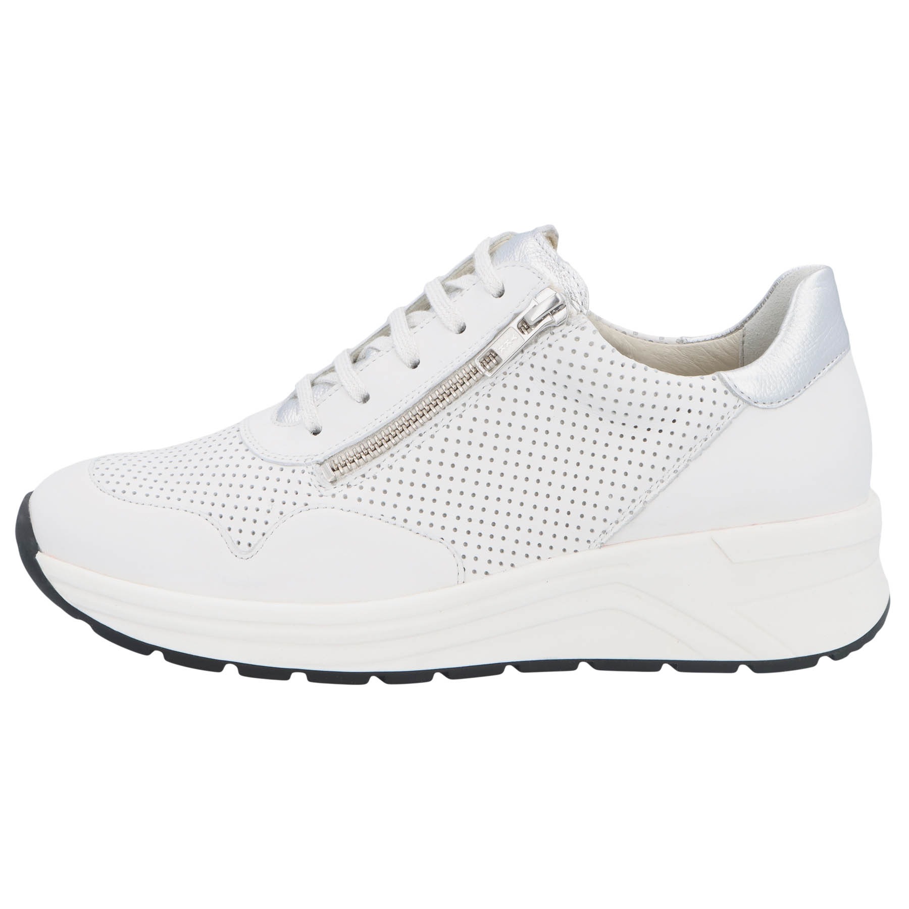 weiße halbschuh seitenansicht links