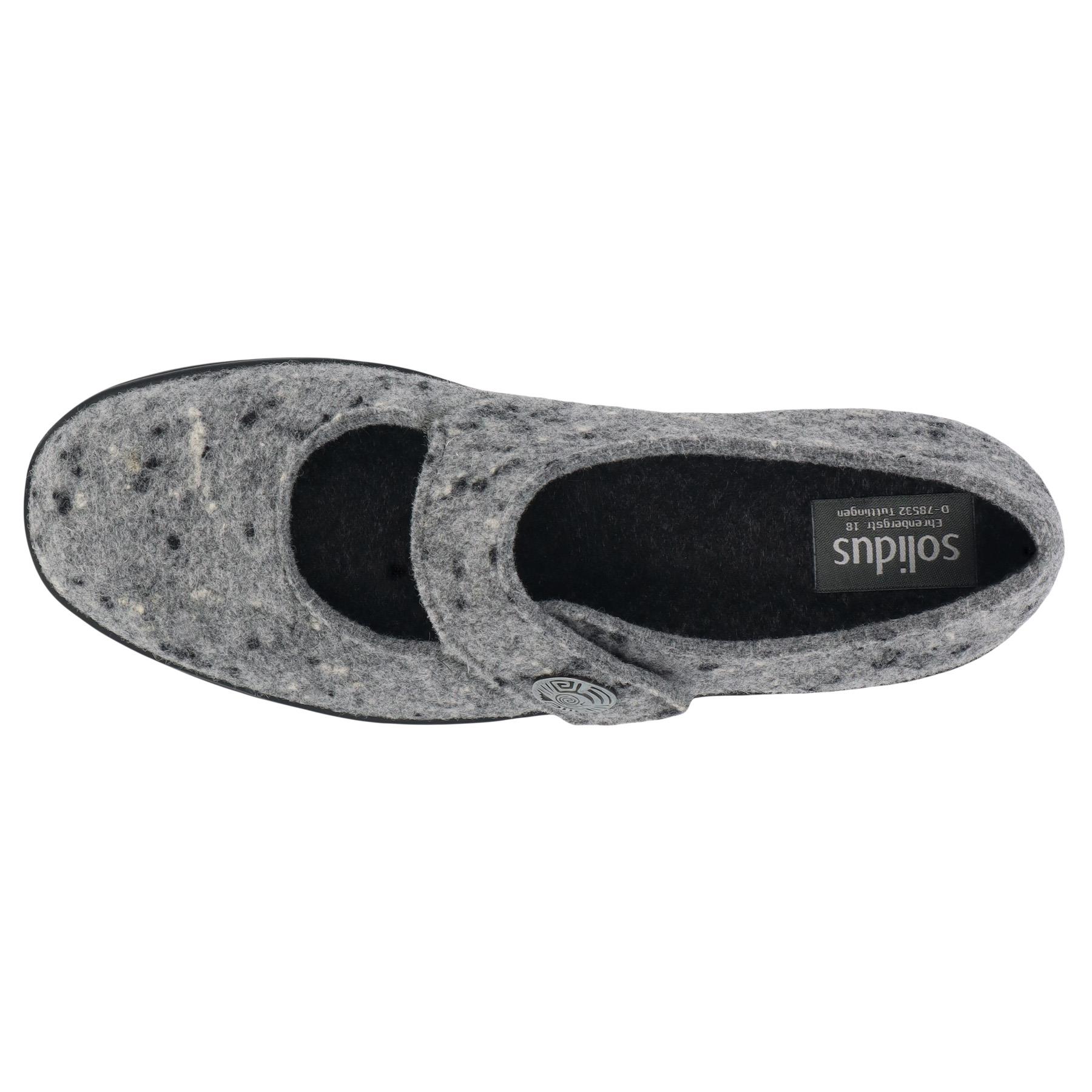 graue hausschuhe draufsicht