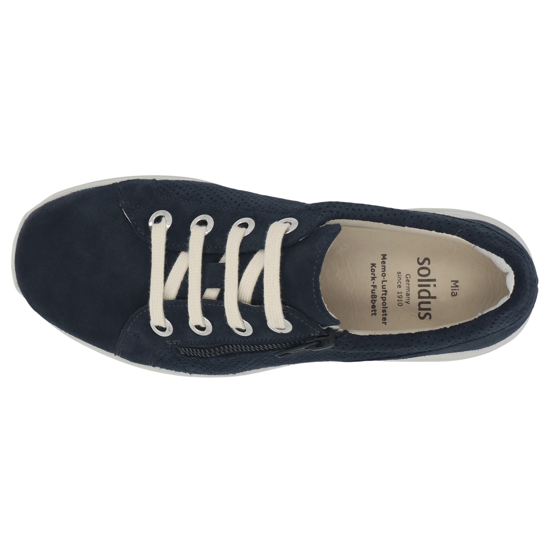 blaue slipper draufsicht
