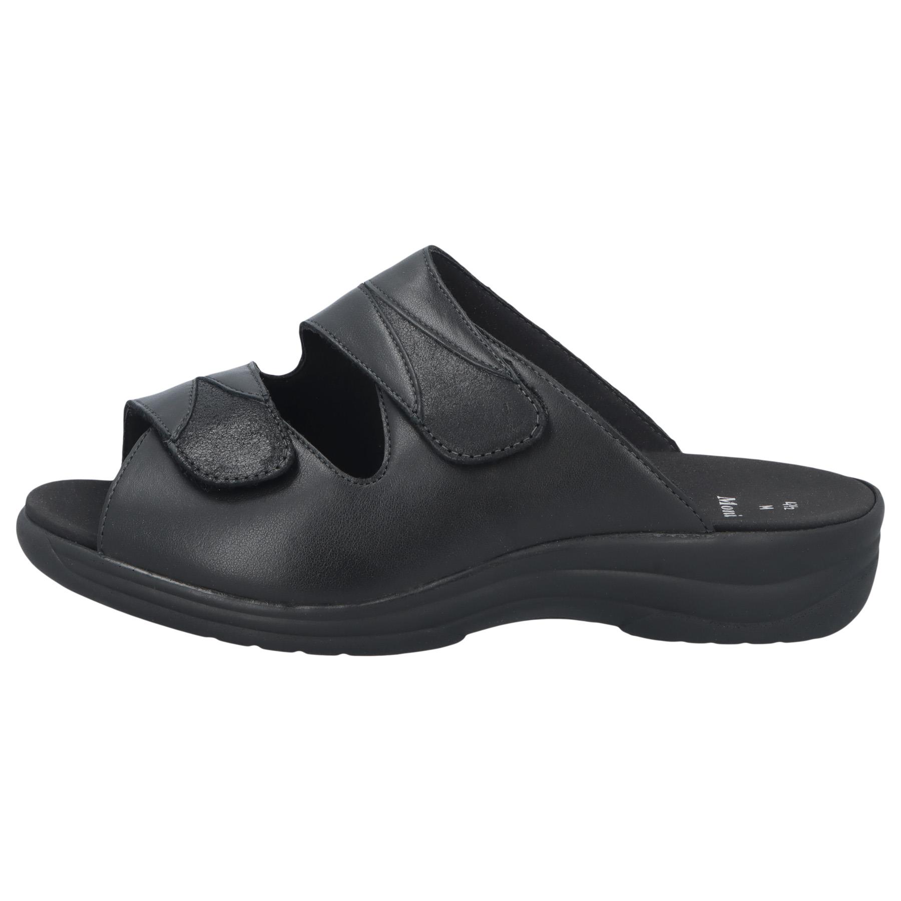 schwarze pantolette seitenansicht links