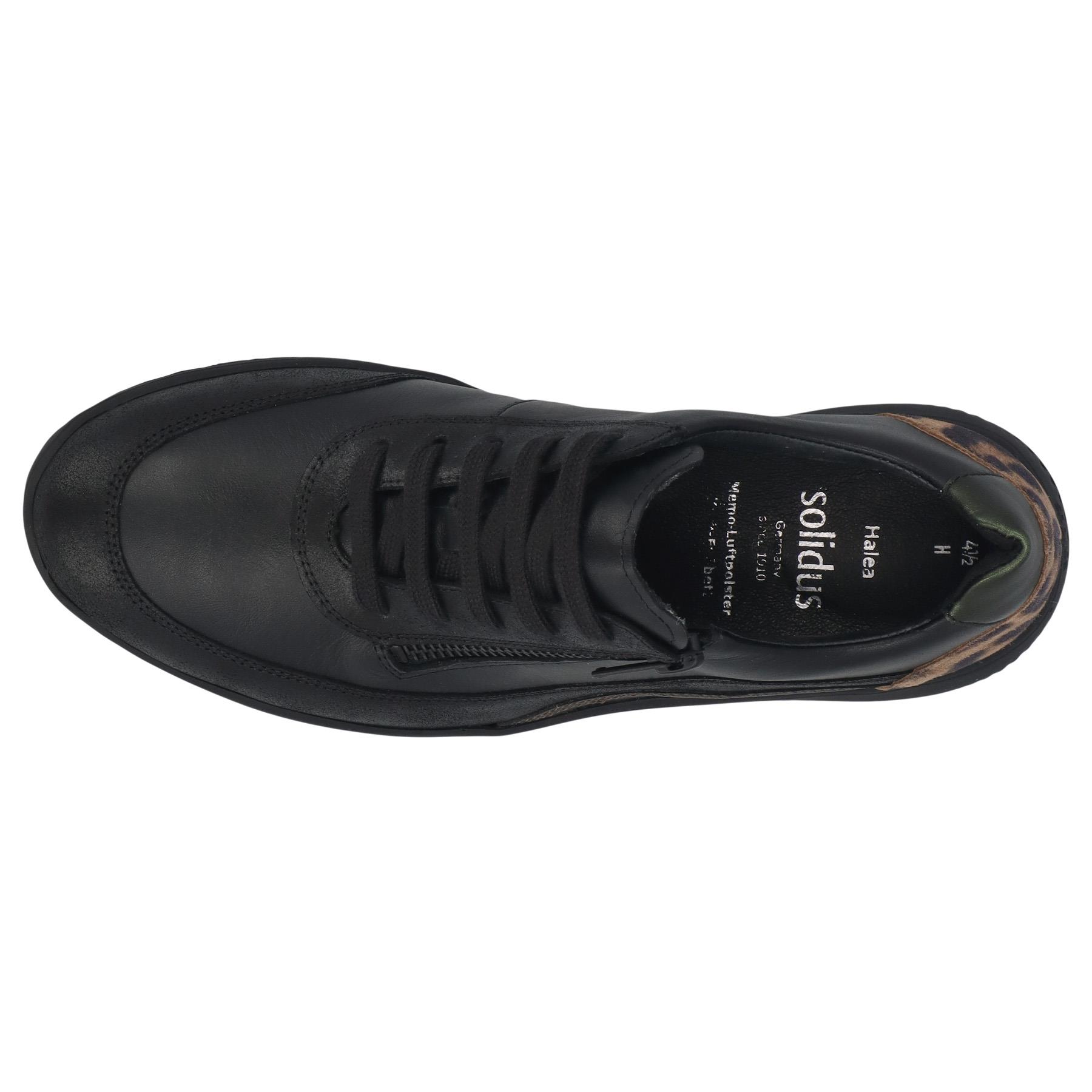 schwarze halbschuh draufsicht