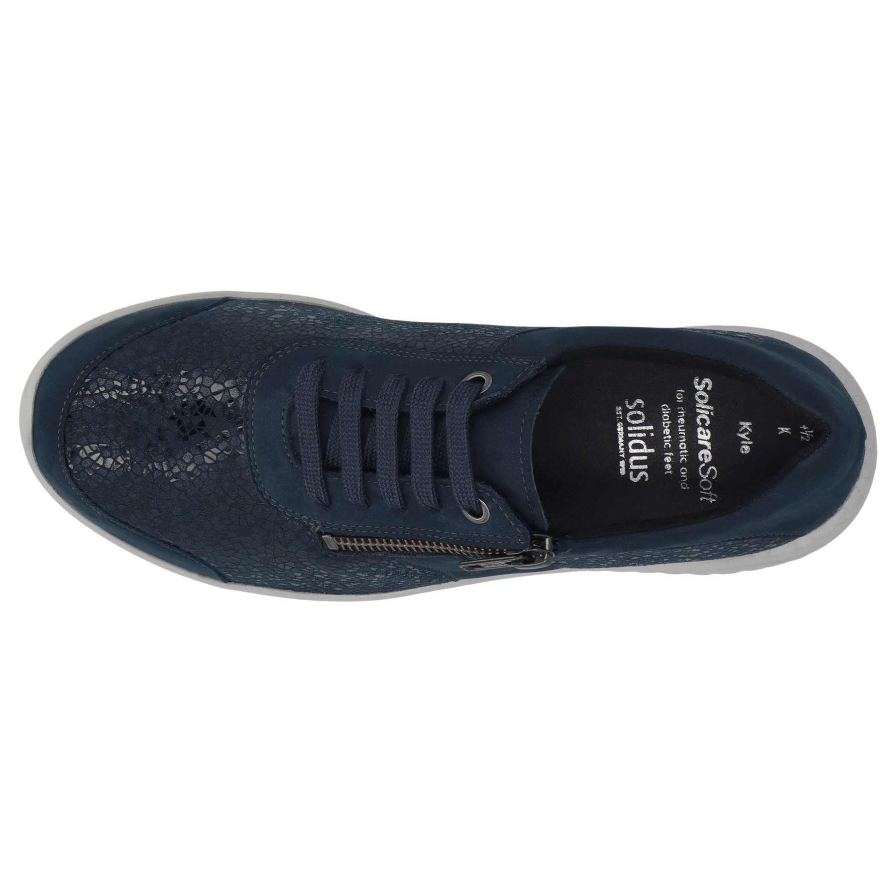 blaue halbschuh draufsicht