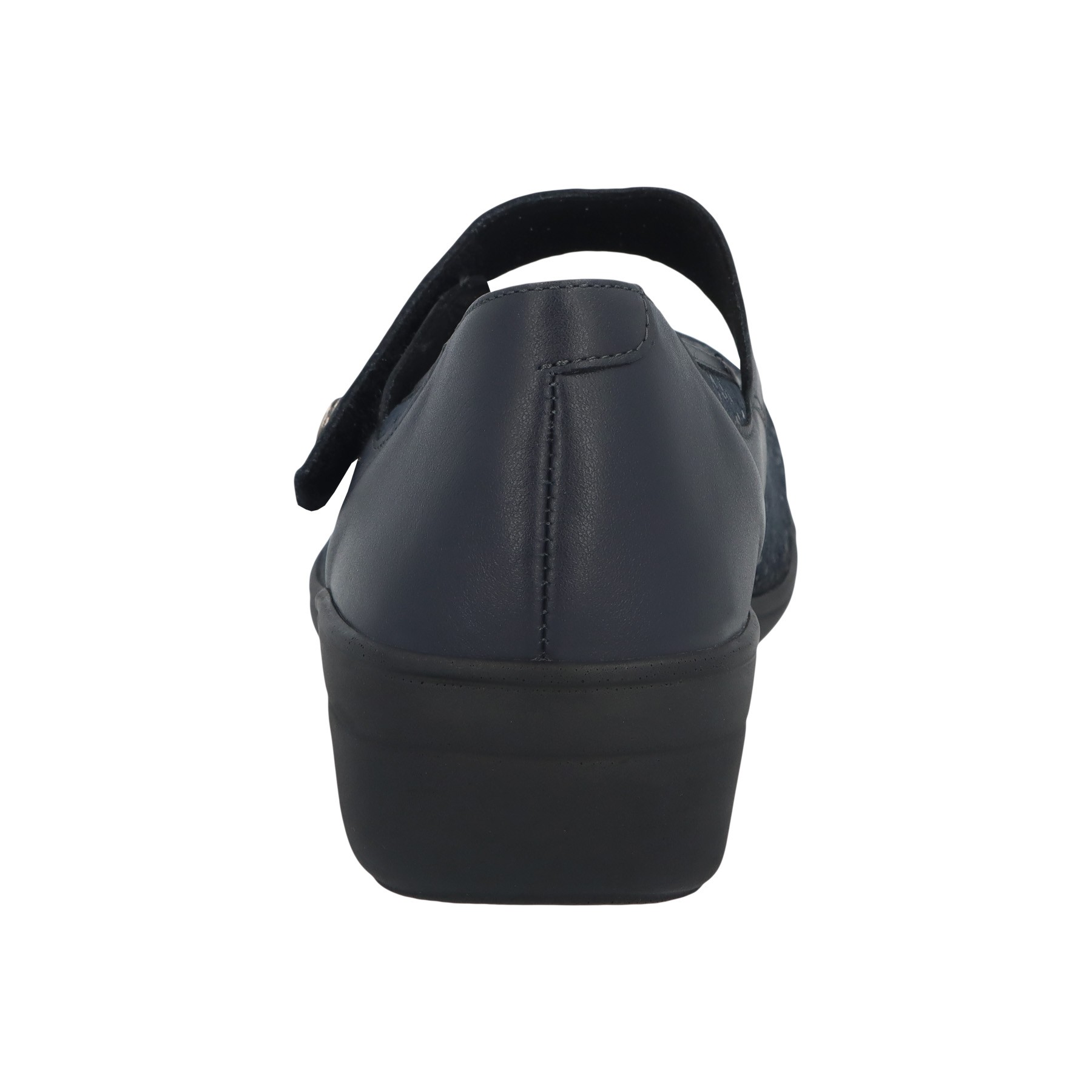 blaue halbschuh hinteransicht