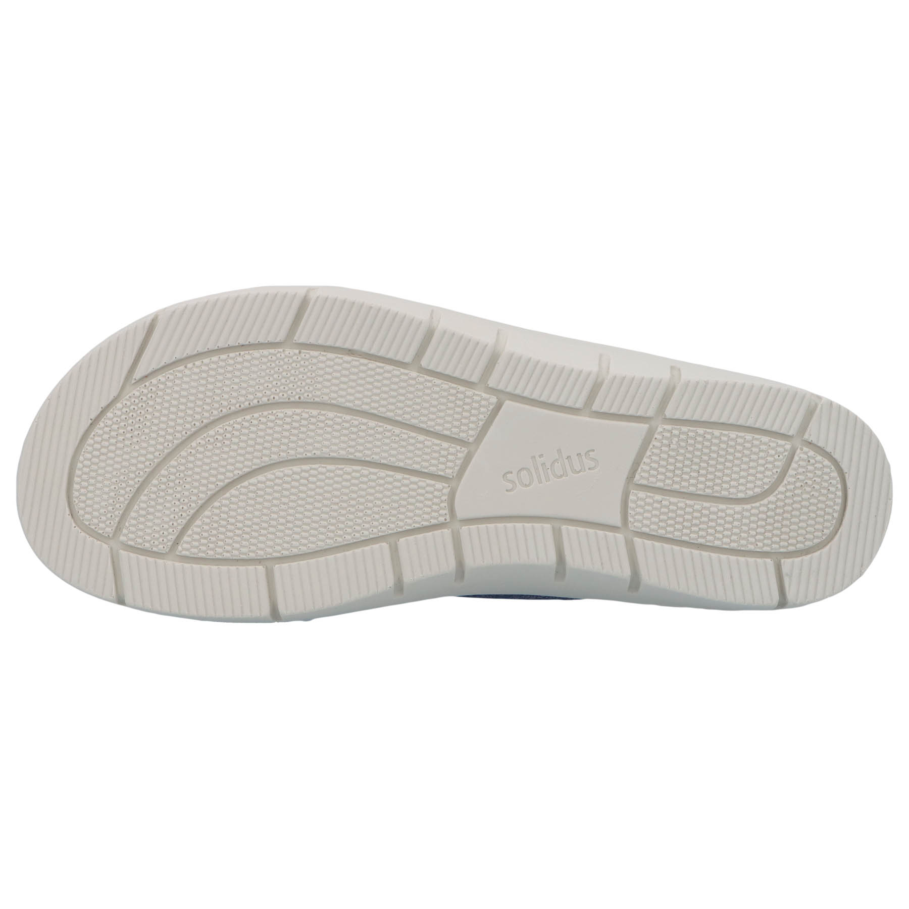 blaue pantolette sohlenansicht