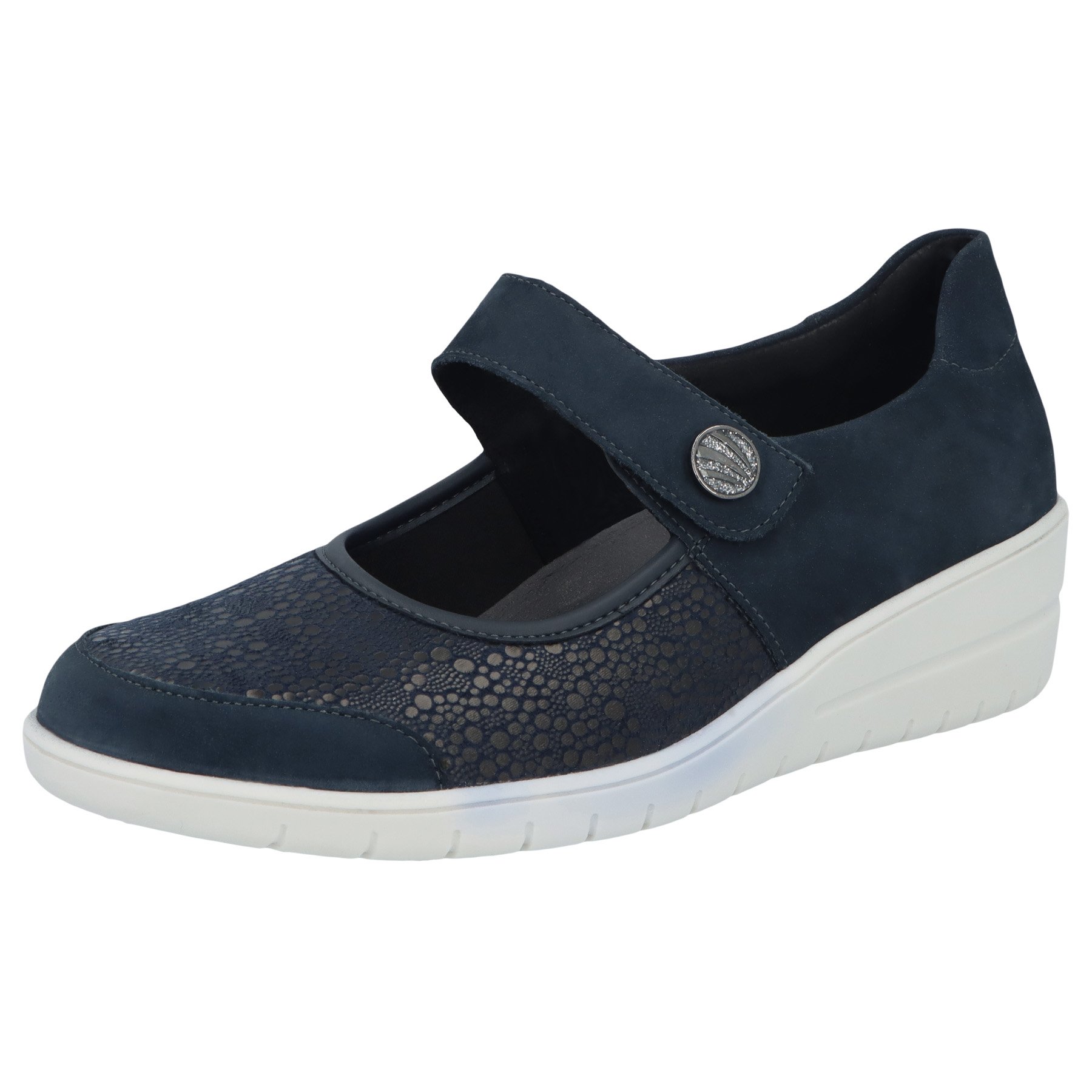 blaue halbschuh 3-4 ansicht