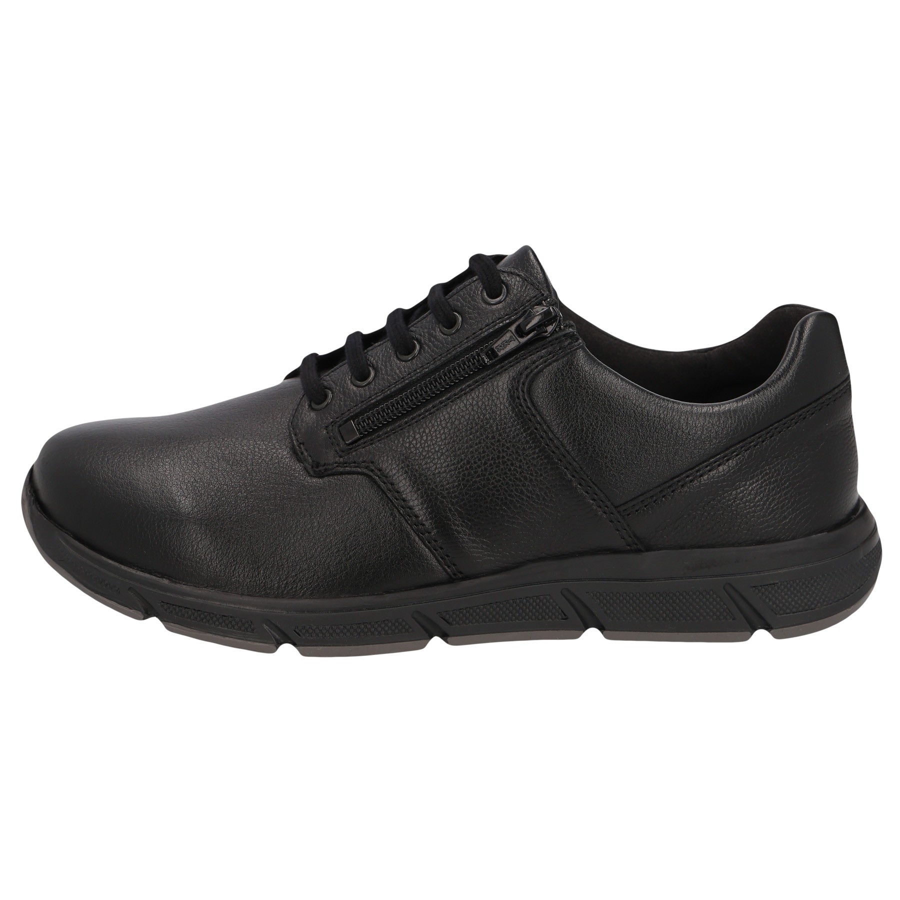 schwarze halbschuh seitenansicht links