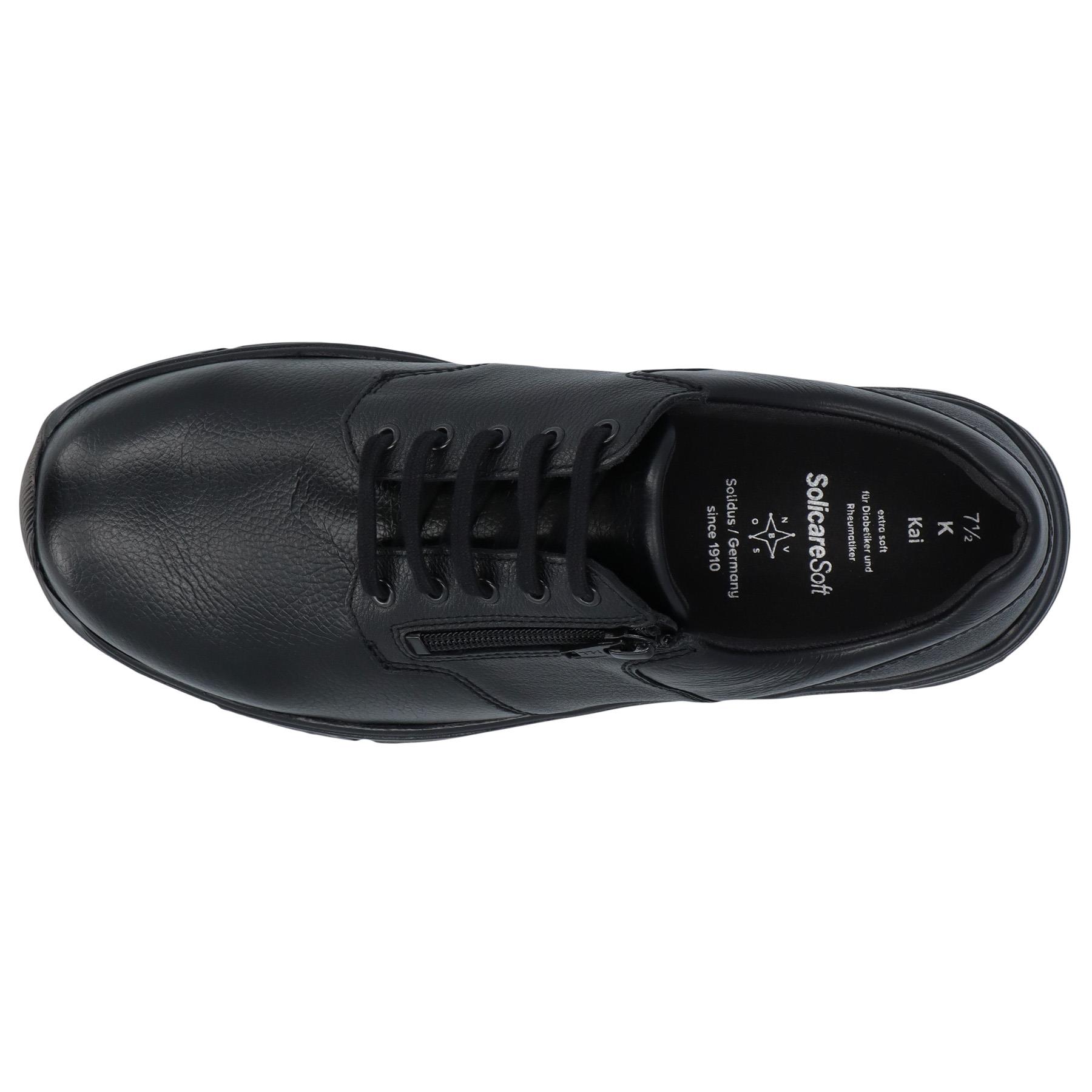 schwarze halbschuh draufsicht