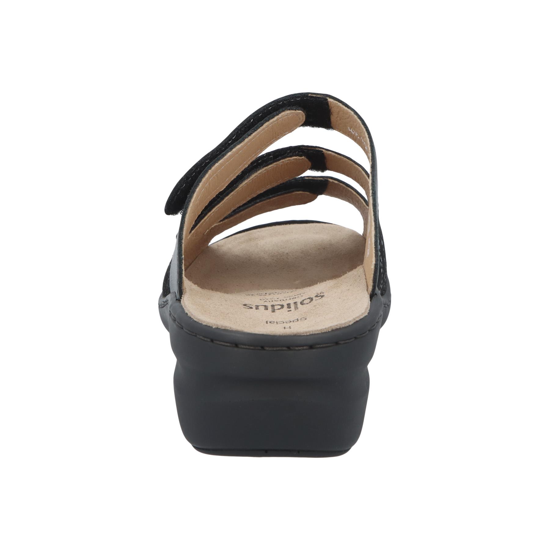 schwarze pantolette hinteransicht