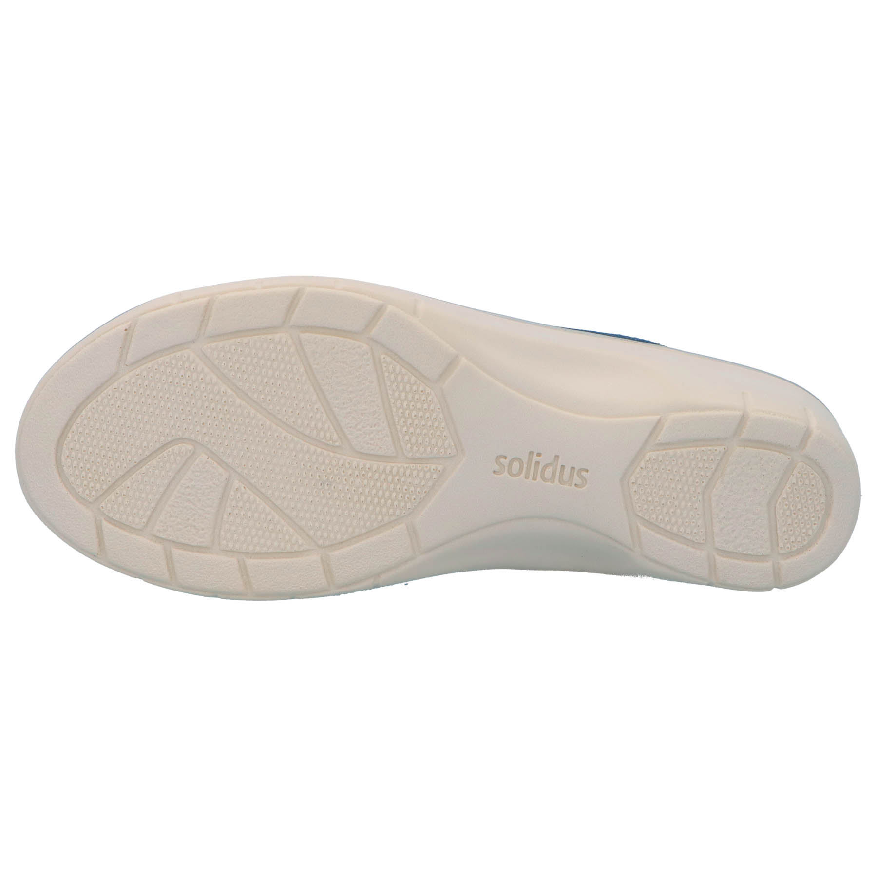 blaue pantolette sohlenansicht