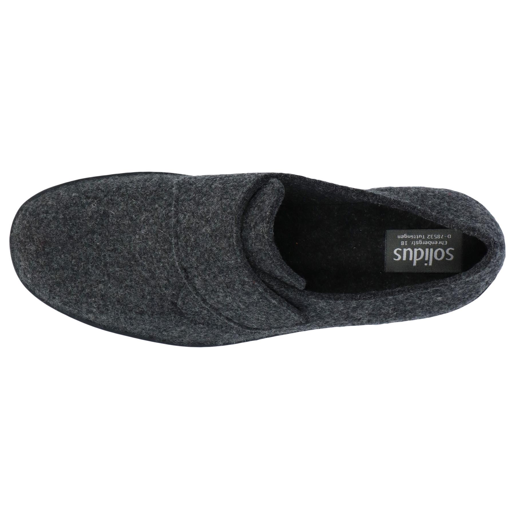 graue slipper draufsicht