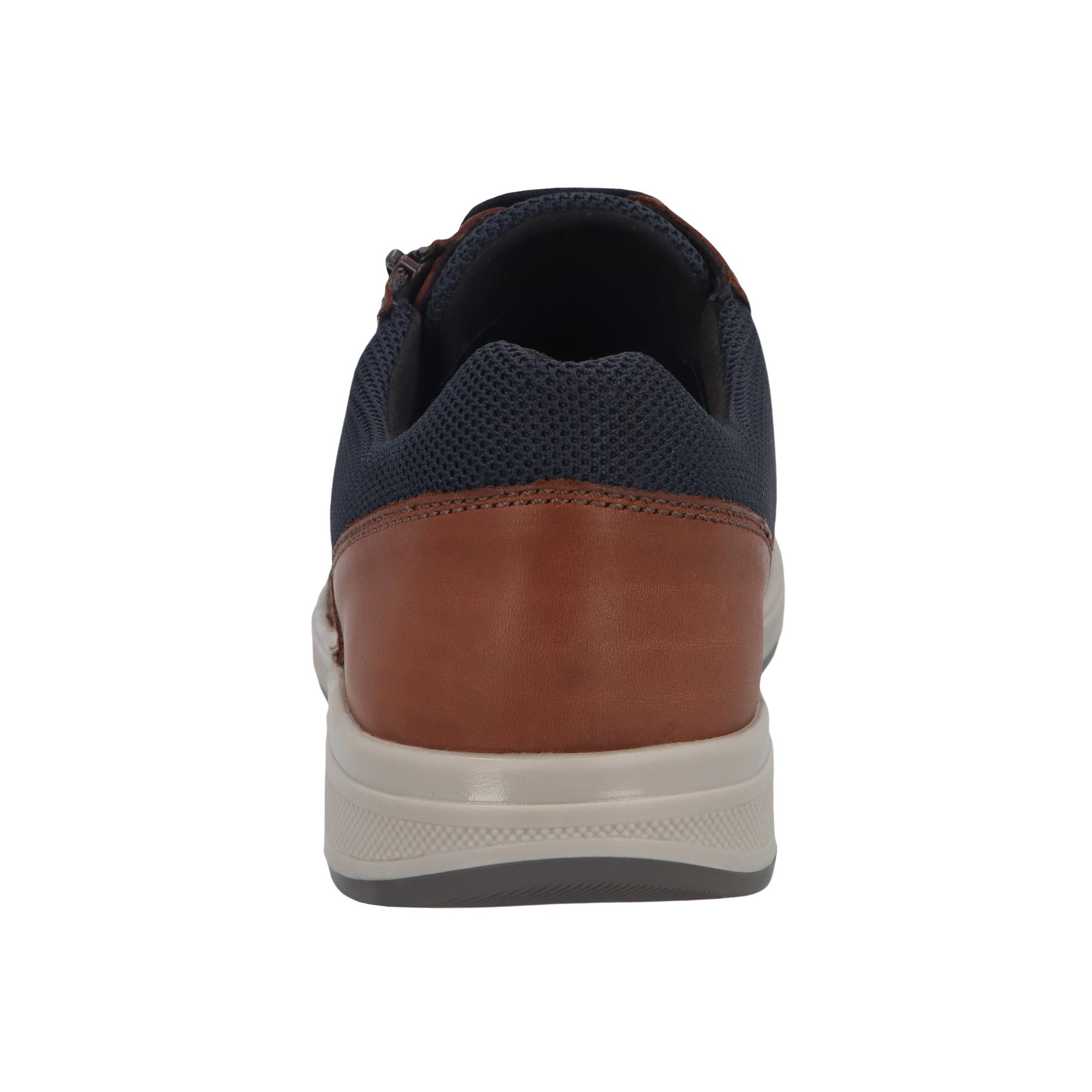 blaue halbschuh hinteransicht