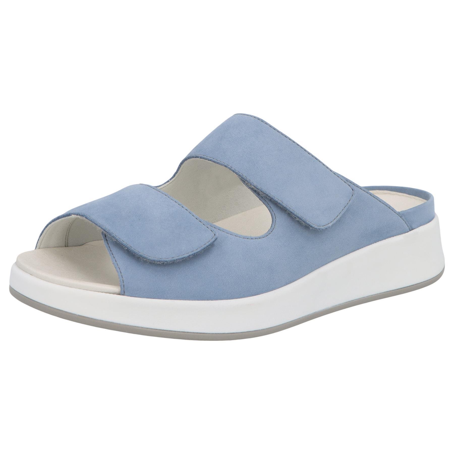 blaue pantolette 3-4 ansicht