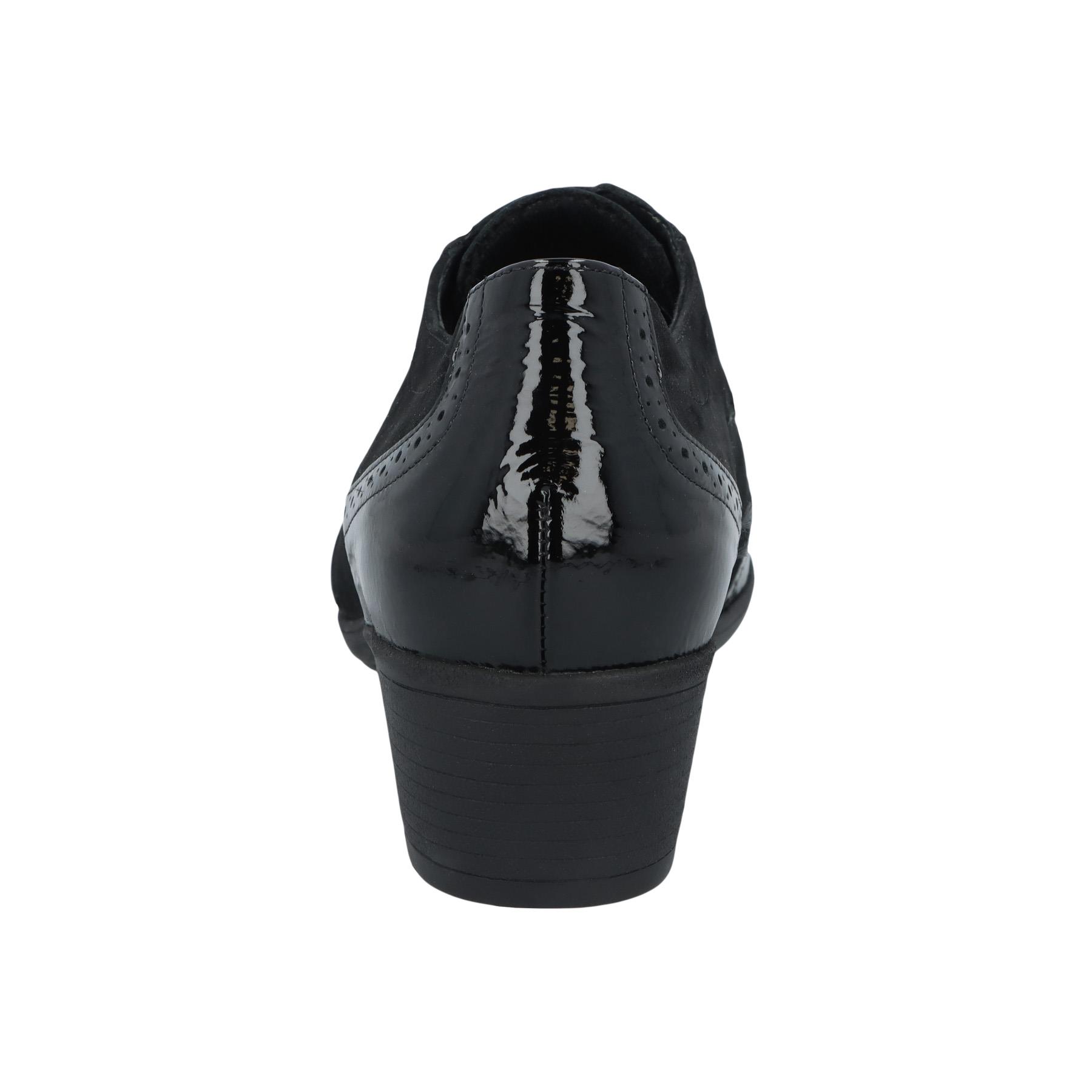 schwarze halbschuh hinteransicht