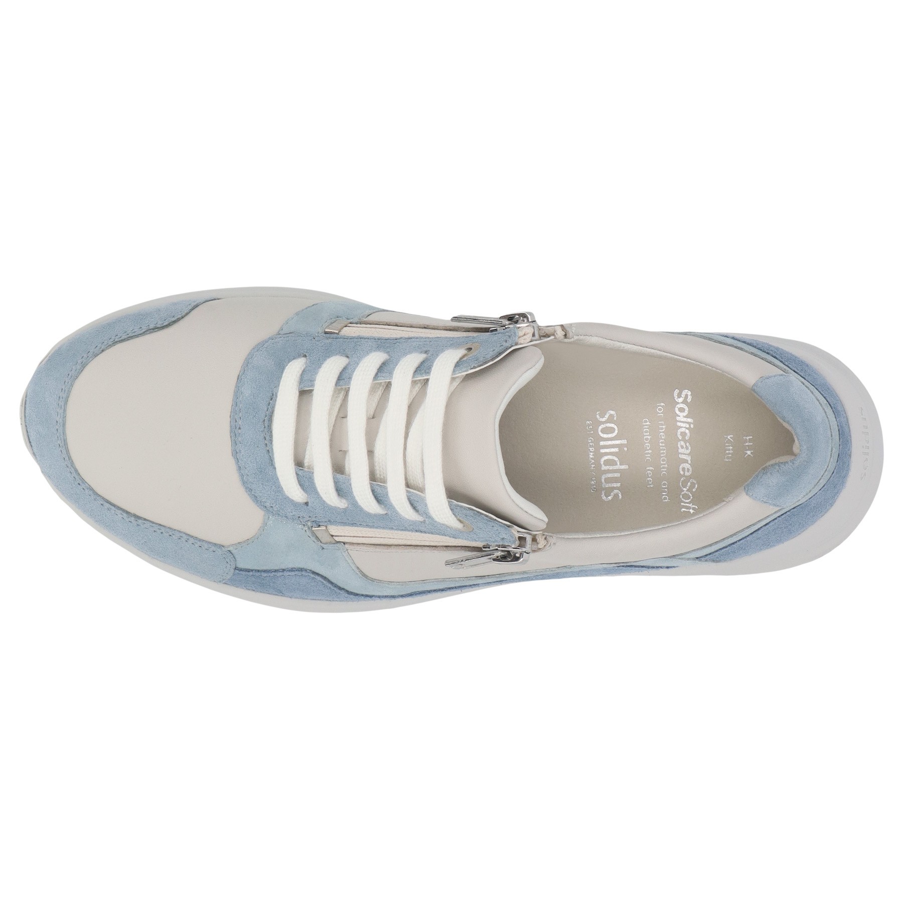 blaue halbschuh draufsicht