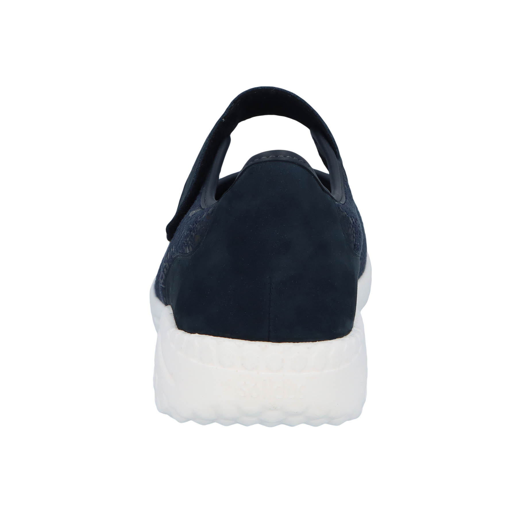 blaue halbschuh hinteransicht