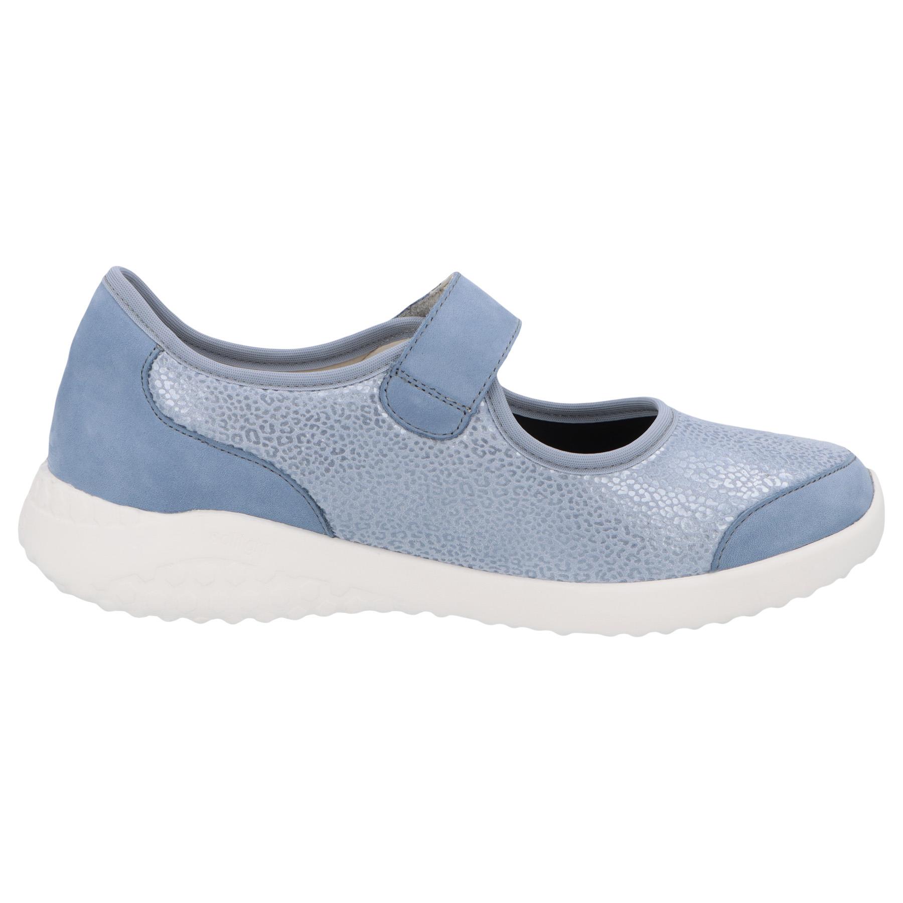 blaue halbschuh seitenansicht rechts